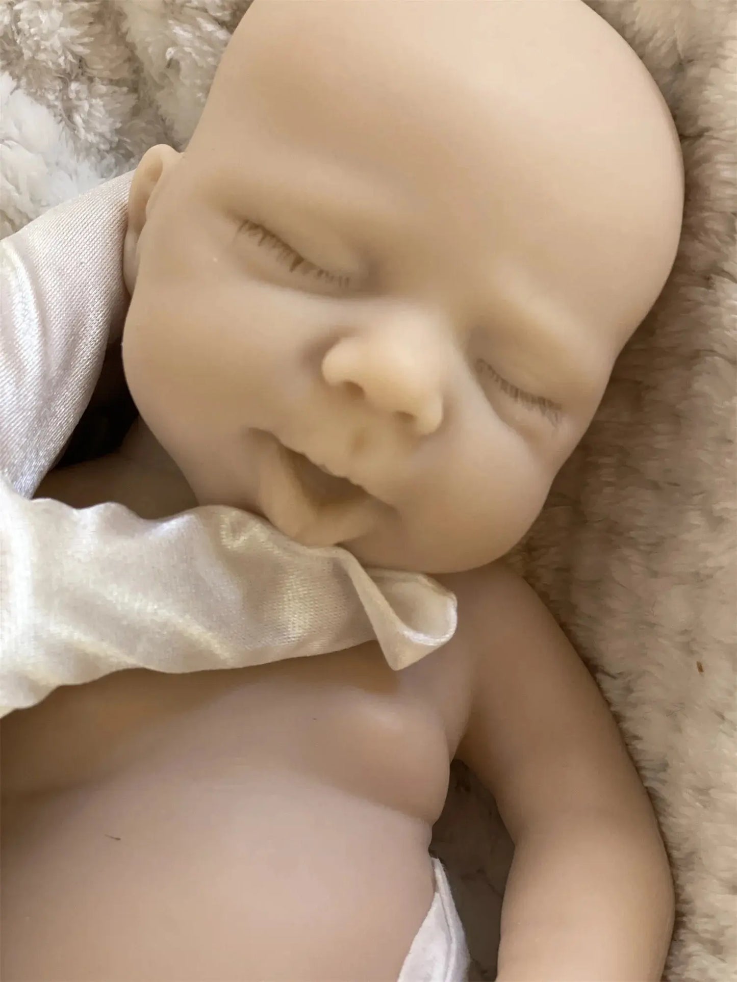 2 Styles/Can Open Mouth 33cm Unpainted Washable Solid Silicone Bebe Reborn Girls Soft Handmade Lifelike Reborn Baby Girl Doll lifelikesiliconereborns.com