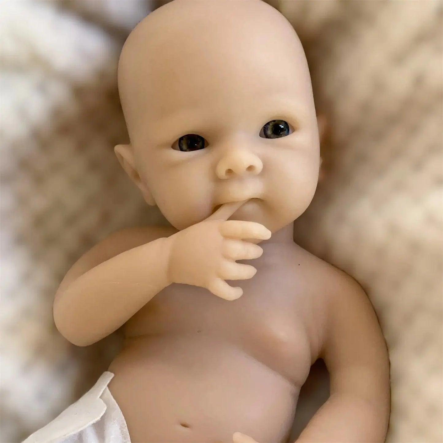 2 Styles/Can Open Mouth 33cm Unpainted Washable Solid Silicone Bebe Reborn Girls Soft Handmade Lifelike Reborn Baby Girl Doll lifelikesiliconereborns.com