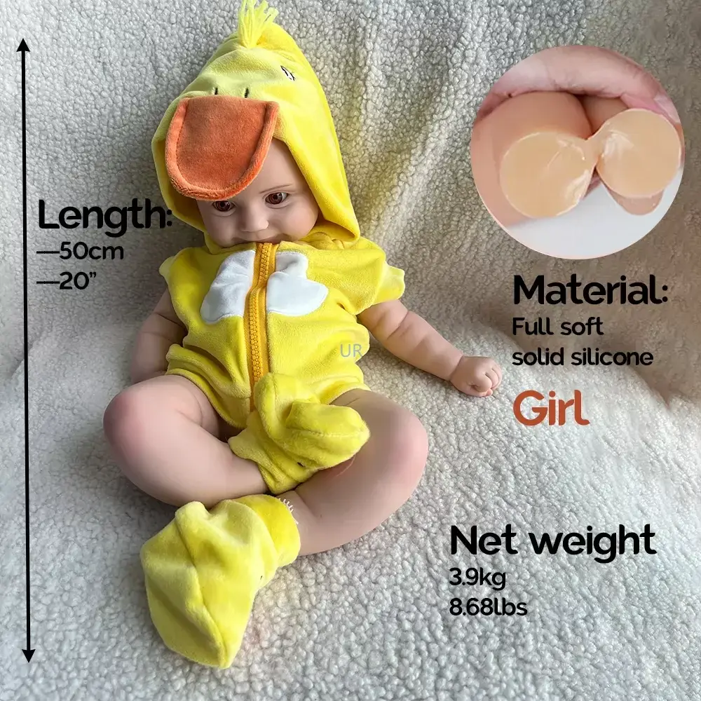 20-Inch Lifelike Silicone Reborn Baby Doll – Adorable Pink Girl Maddie Sculpt, Perfect Reborn Artist Collectible Toy lifelikesiliconereborns.com