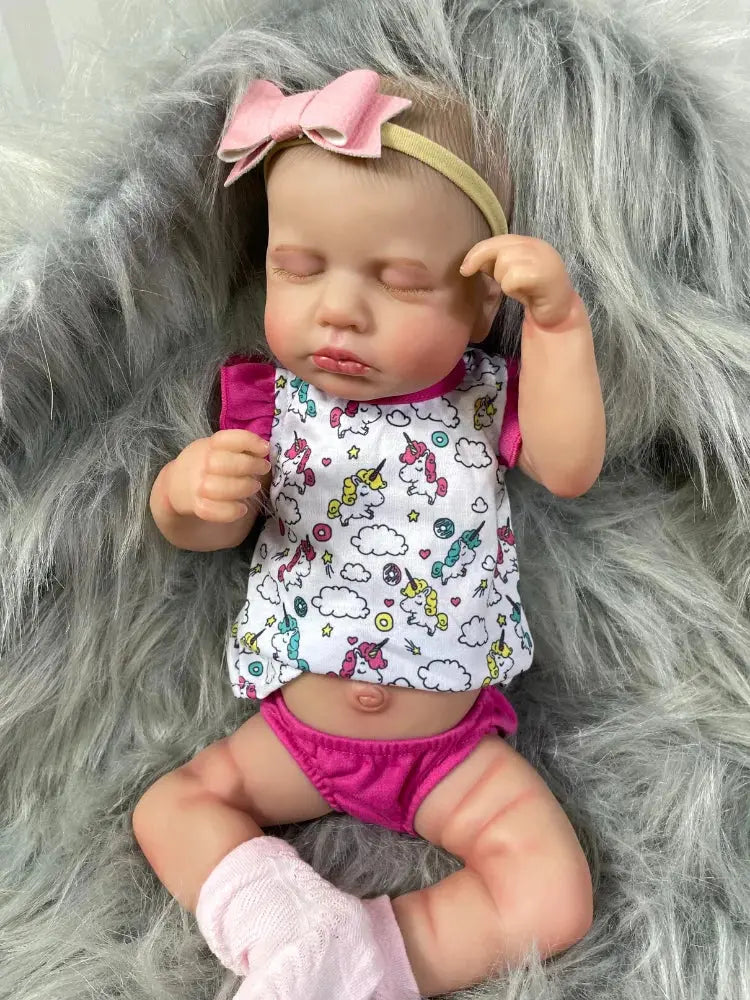 20 Inch LouLou Reborn Full Body Silicone Vinyl Girl Washable Newborn Baby Doll 3D Skin Visible Veins Doll Christmas Gift lifelikesiliconereborns.com