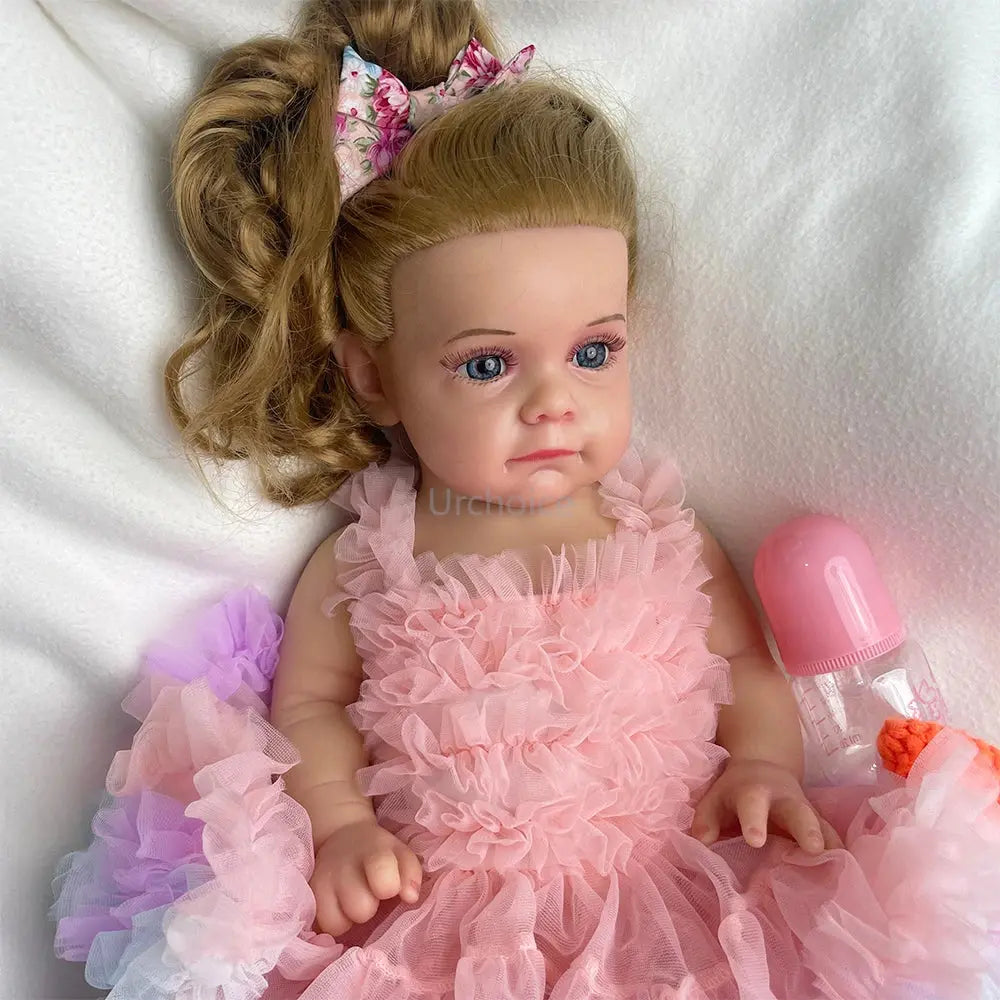 20Inch Silicone Reborn Baby Girl Rooted Hair Realistic Skin Tones Hand-Painted Details Designed To Provide Companionship Gift lifelikesiliconereborns.com