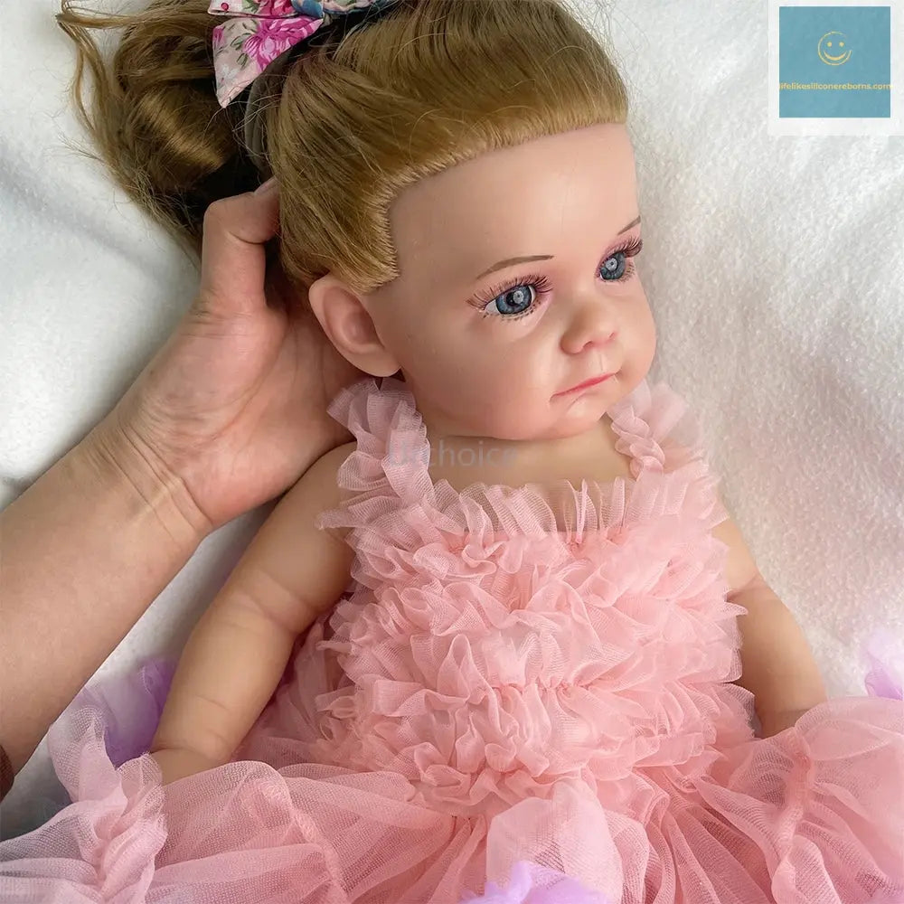 20Inch Silicone Reborn Baby Girl Rooted Hair Realistic Skin Tones Hand-Painted Details Designed To Provide Companionship Gift lifelikesiliconereborns.com