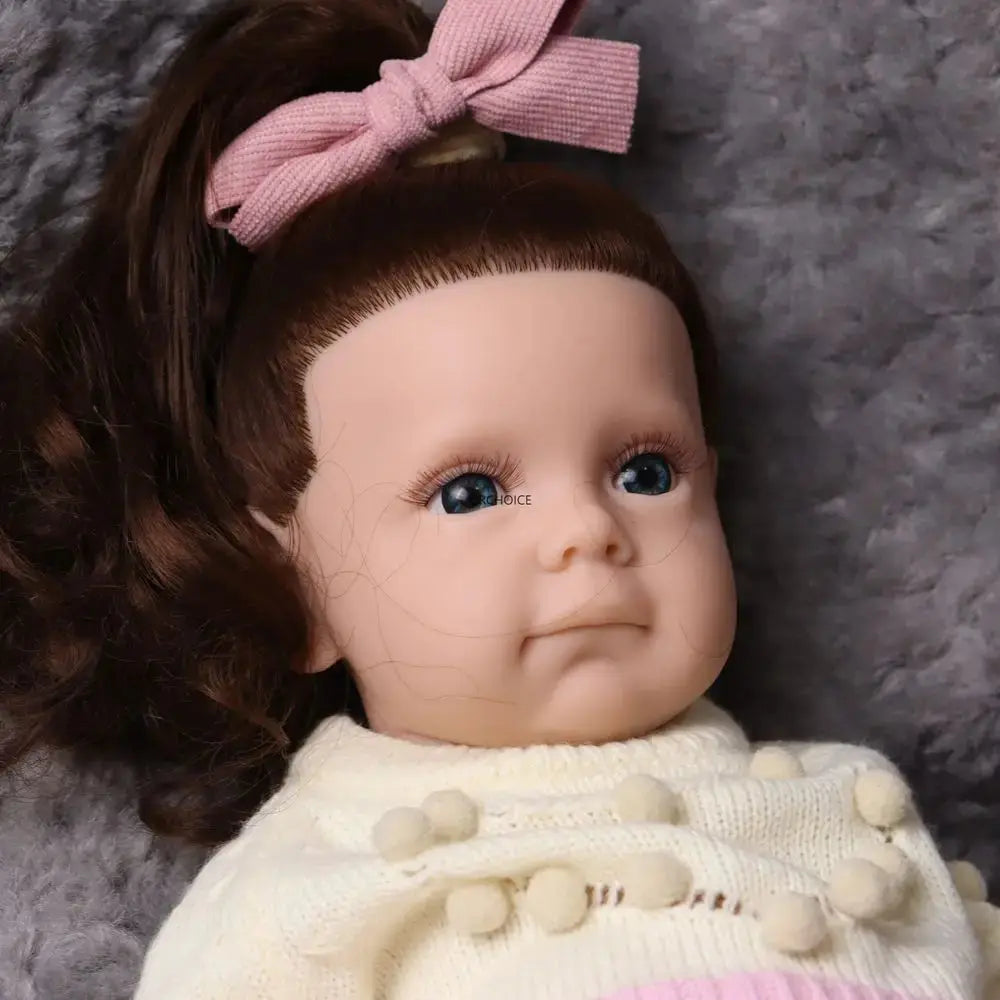 20Inch Silicone Reborn Baby Girl Rooted Hair Realistic Skin Tones Hand-Painted Details Designed To Provide Companionship Gift lifelikesiliconereborns.com
