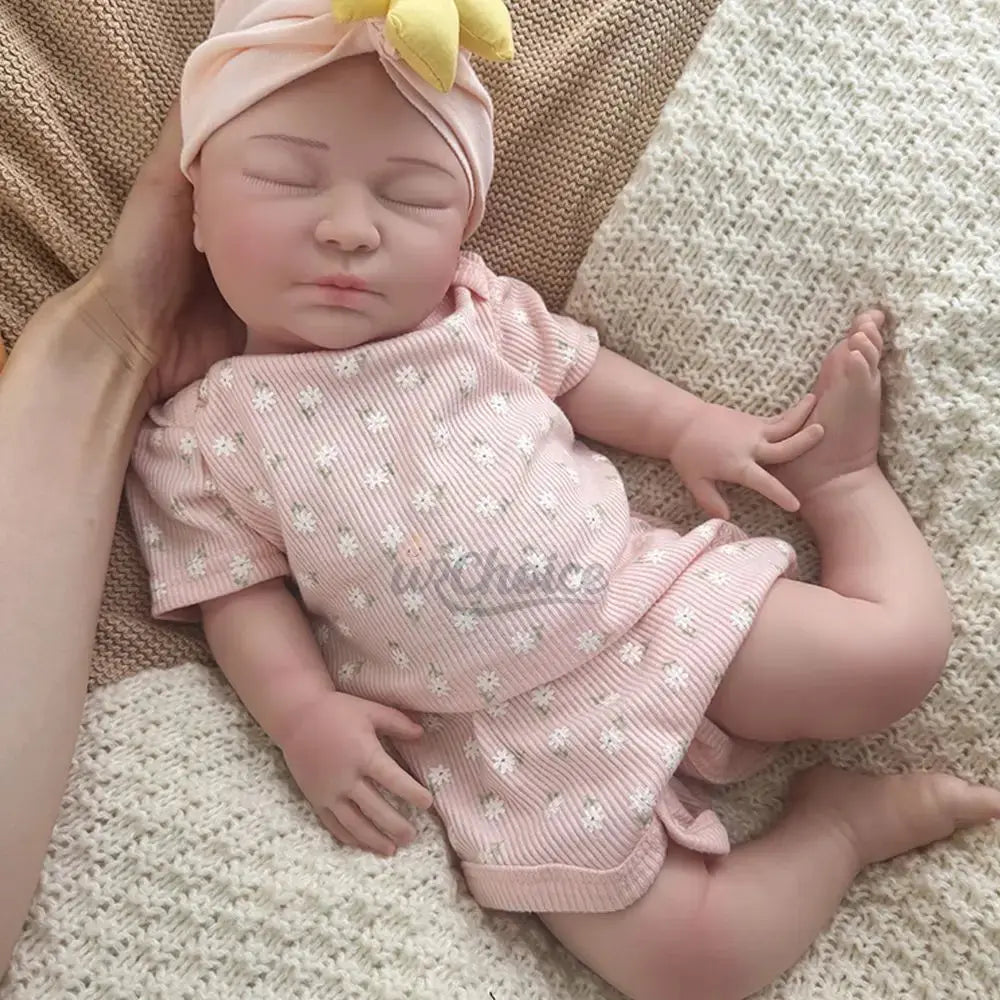 22Inch Floppy Newborn Girl Weighted Silicone Reborn Baby Doll Lifelike Details for Emotional Healing Christmas Gift Kids Toy lifelikesiliconereborns.com