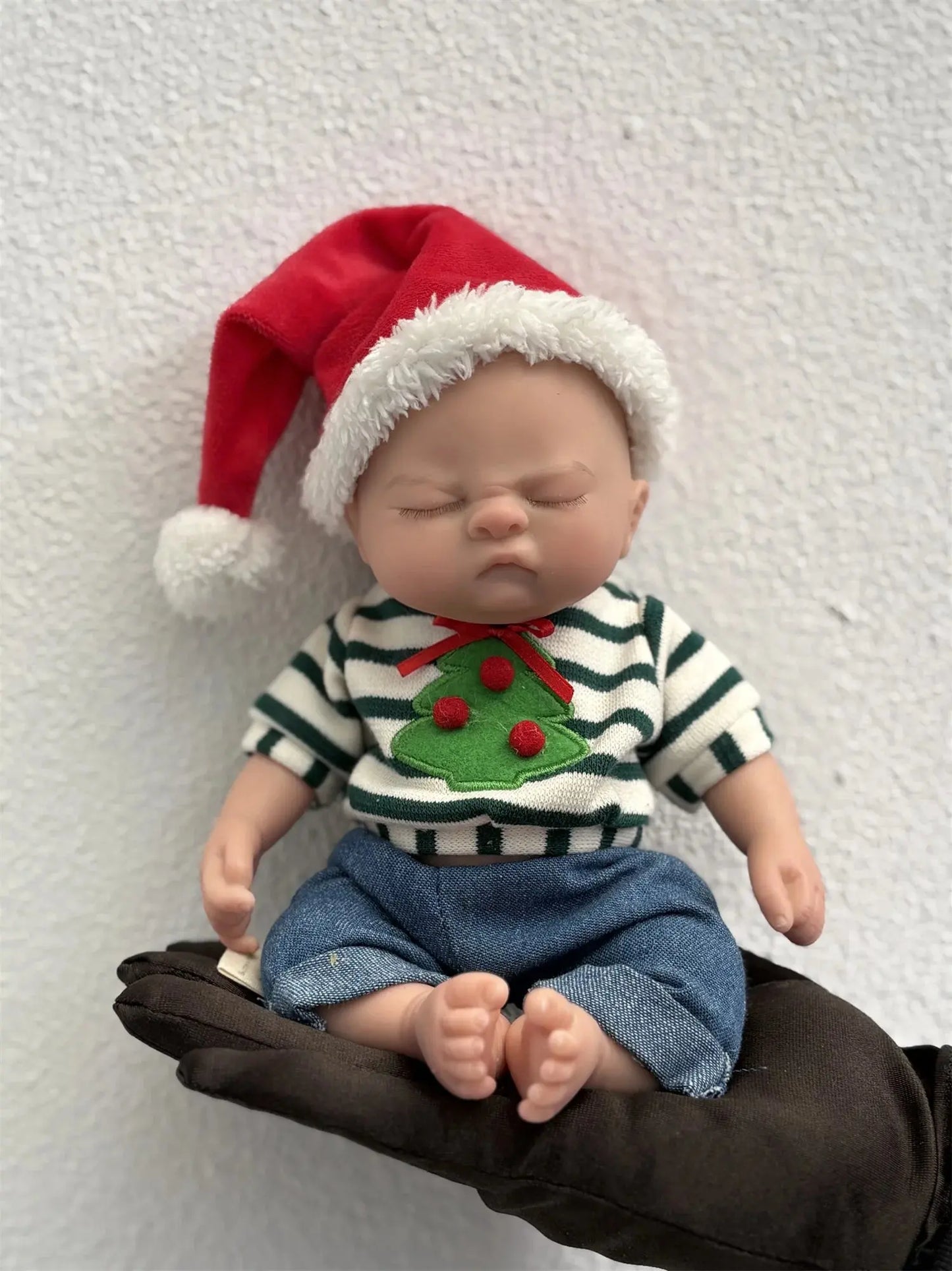 28cm Close Eyes Washable Full Body Silicone Reborn Boy Doll With Eyelashes 3D Paint Skin Soft Lifelike Realistic Bebe Reborn lifelikesiliconereborns.com