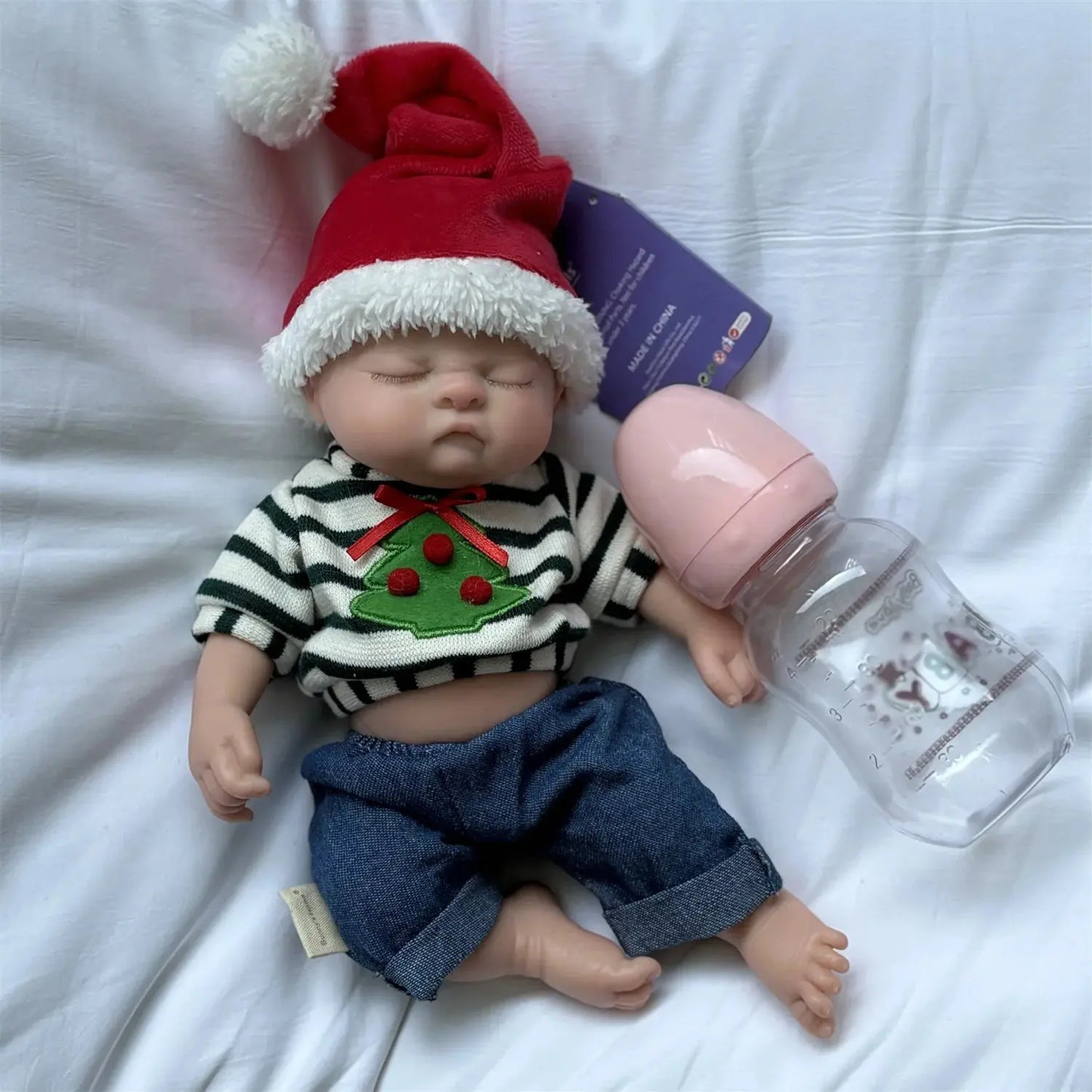 28cm Close Eyes Washable Full Body Silicone Reborn Boy Doll With Eyelashes 3D Paint Skin Soft Lifelike Realistic Bebe Reborn lifelikesiliconereborns.com