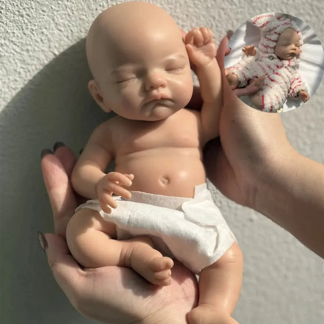 2Styles/26cm Waterproof Whole Body Silicone Bebe Reborn Girl With 3D Painted Skin Soft Touch Handmade Lifelike Newborn Girl Doll lifelikesiliconereborns.com