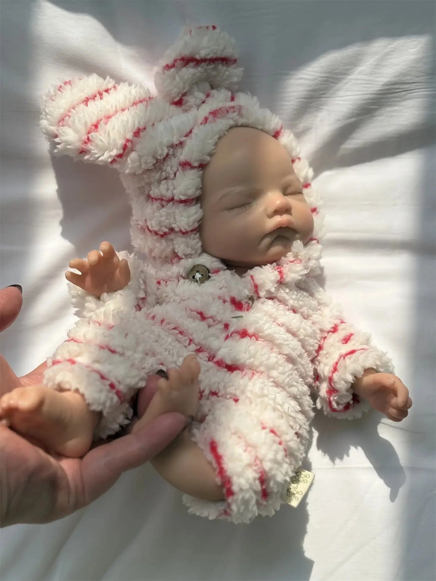 2Styles/26cm Waterproof Whole Body Silicone Bebe Reborn Girl With 3D Painted Skin Soft Touch Handmade Lifelike Newborn Girl Doll lifelikesiliconereborns.com