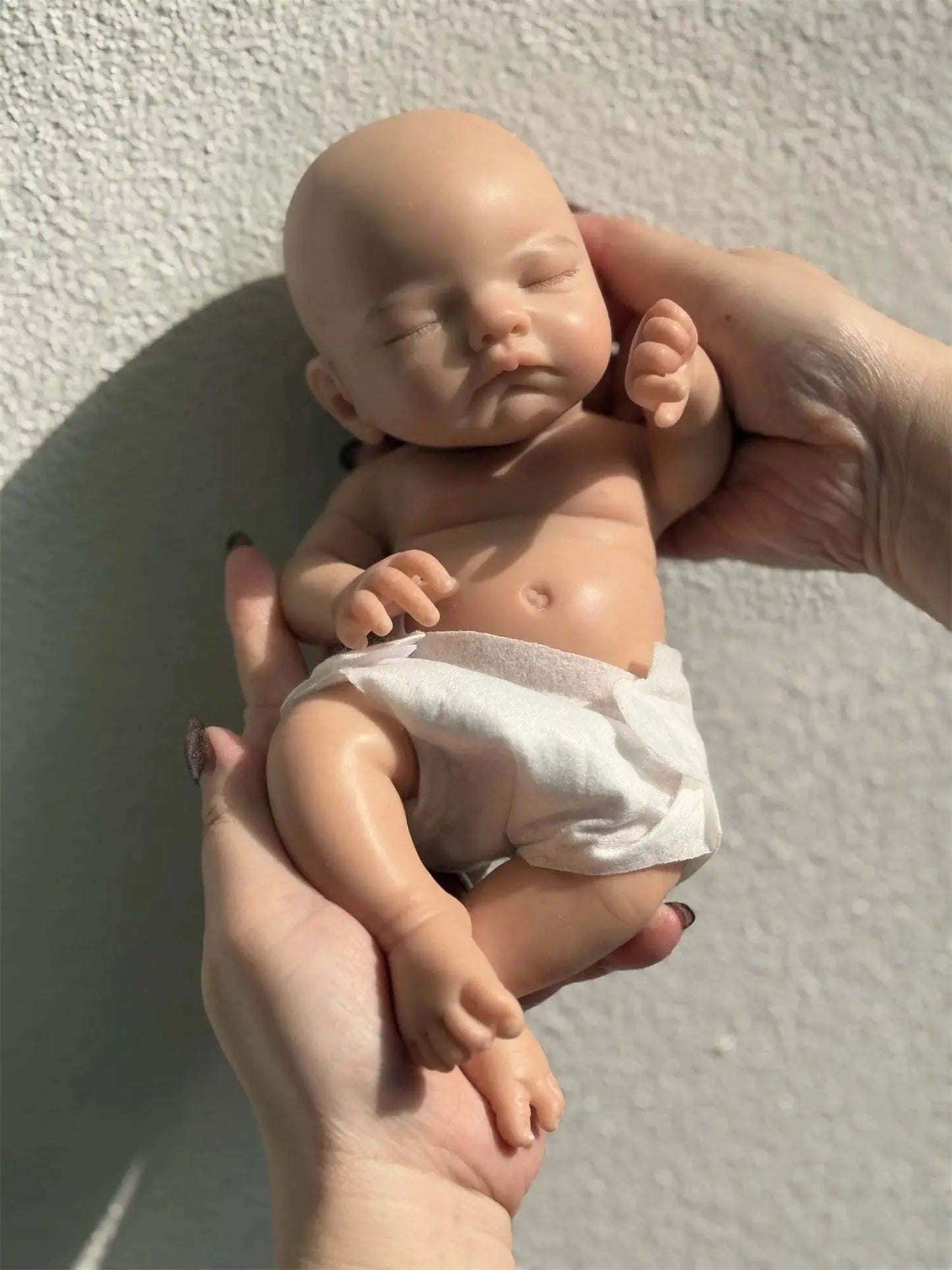 2Styles/26cm Waterproof Whole Body Silicone Bebe Reborn Girl With 3D Painted Skin Soft Touch Handmade Lifelike Newborn Girl Doll lifelikesiliconereborns.com