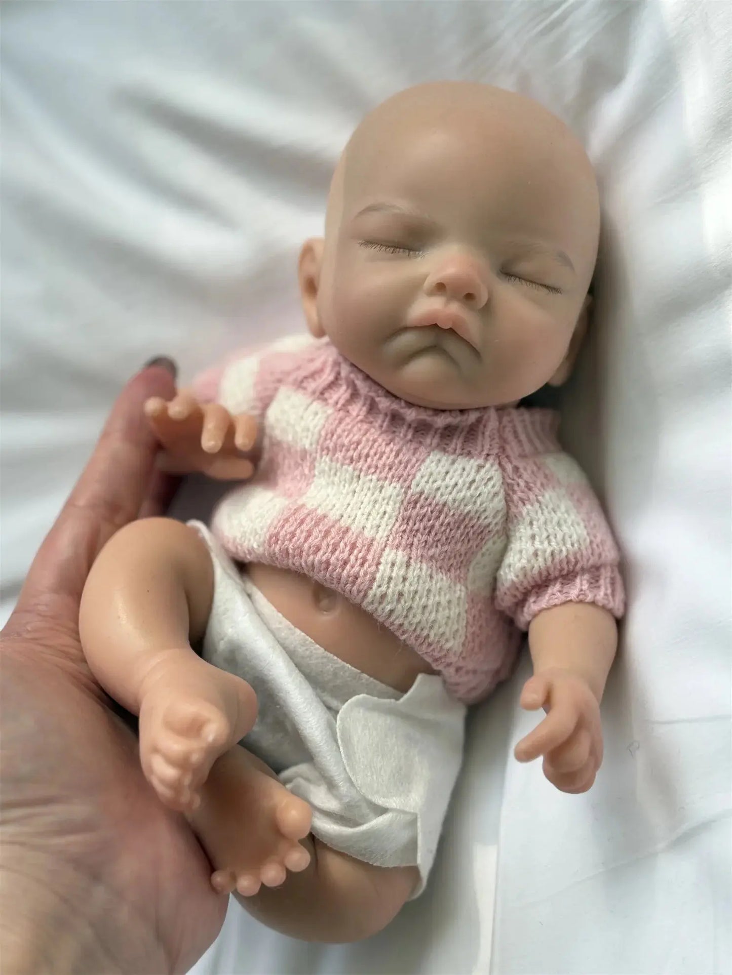 2Styles/26cm Waterproof Whole Body Silicone Bebe Reborn Girl With 3D Painted Skin Soft Touch Handmade Lifelike Newborn Girl Doll lifelikesiliconereborns.com