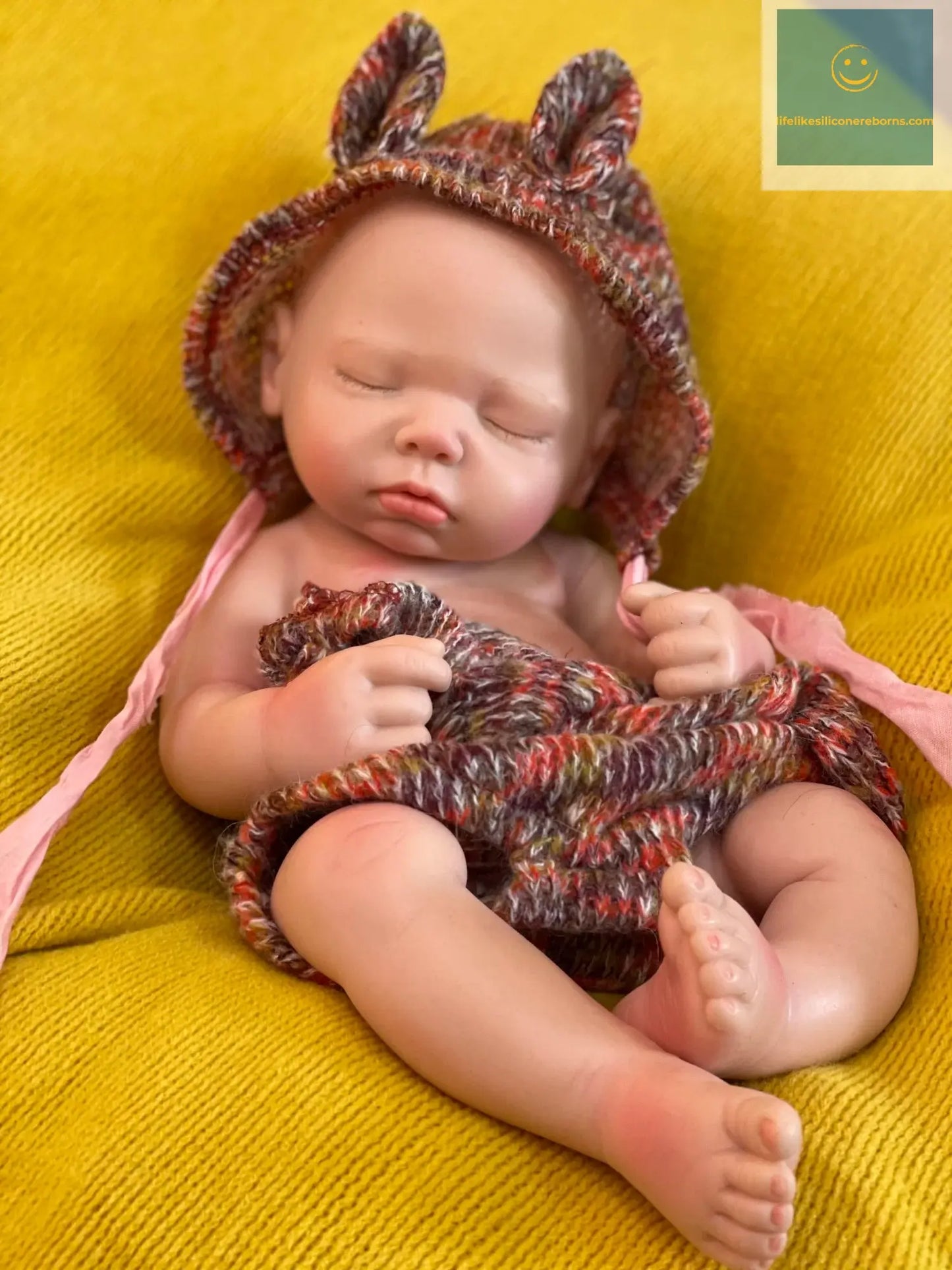 3 Styles/45cm Close Eyes Bebe Reborn Girl Soft Solid Silicone Newborn Baby Girl 3D Paint Skin Lifelike Corpo De Silicone Doll lifelikesiliconereborns.com