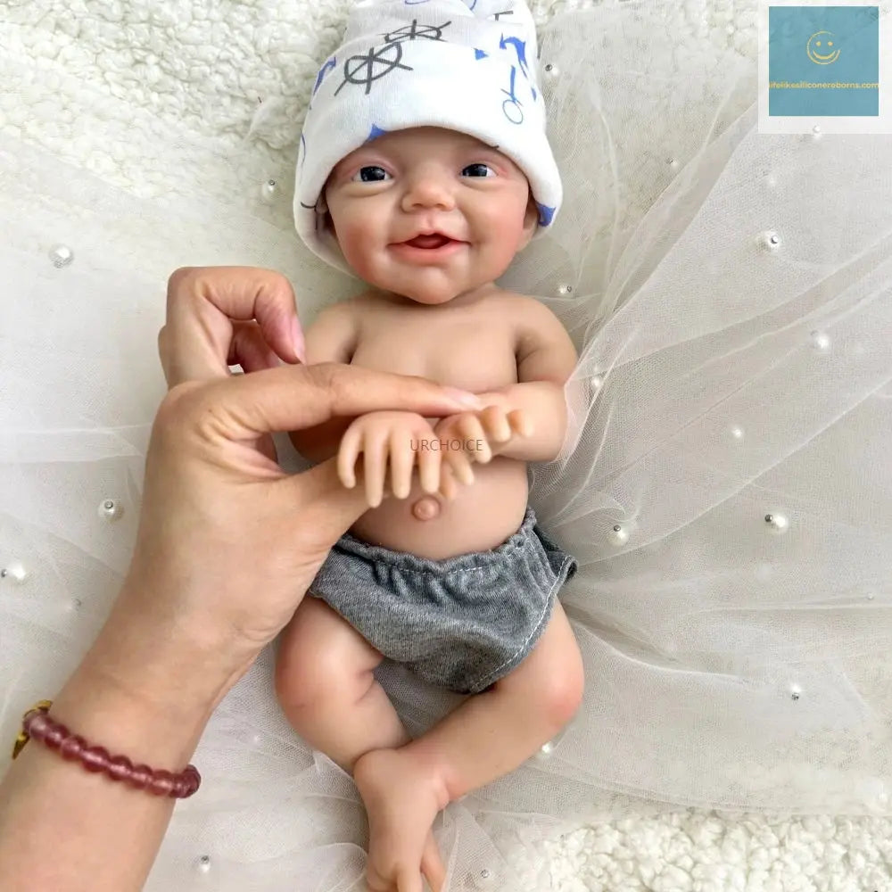 30cm 2.3lbs Hand-Painted Silicone Reborn Baby Boy Realistic Soft & Washable Doll for Therapy & Comfort Kids Toy lifelikesiliconereborns.com