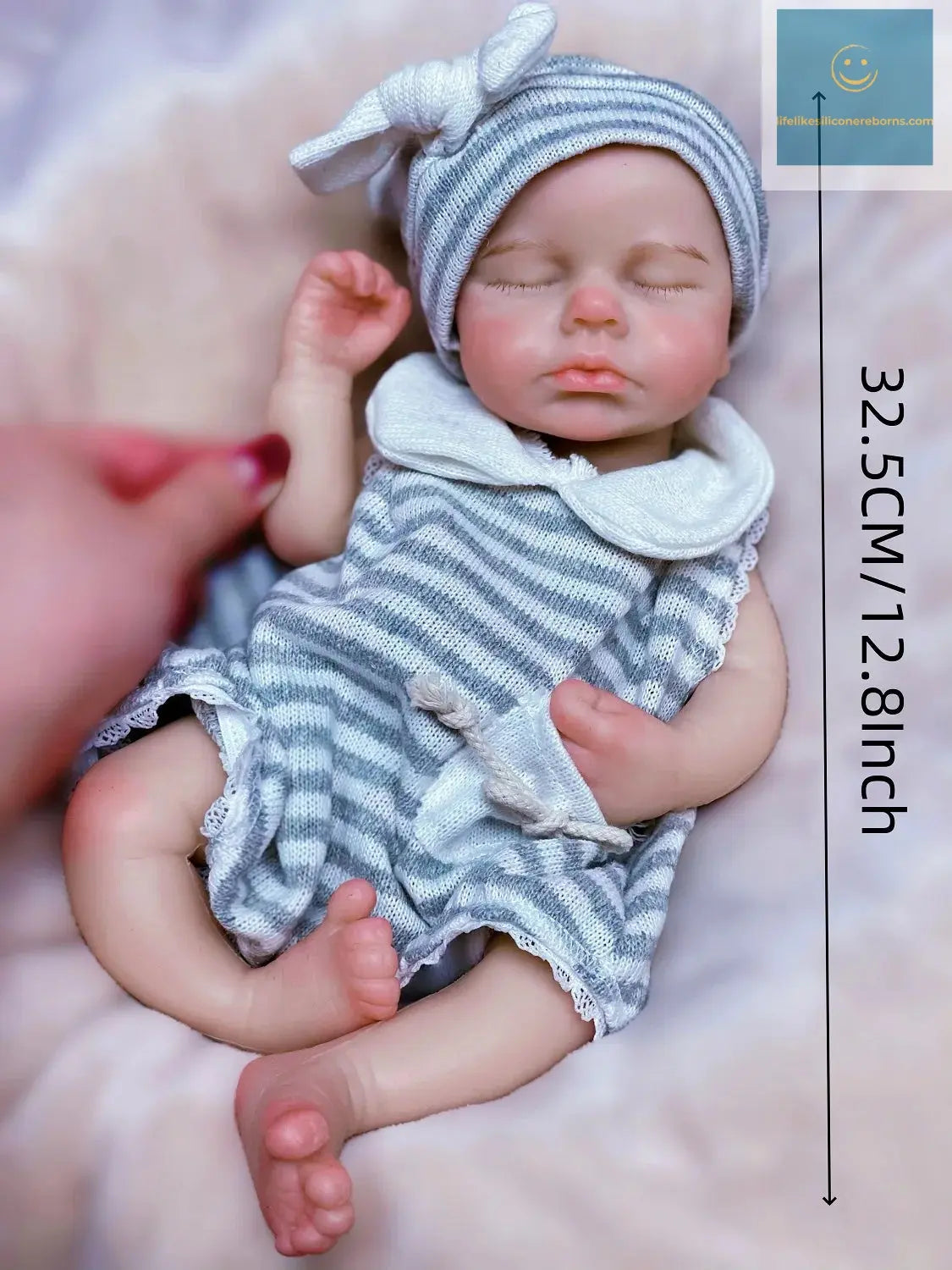 33cm Can Open Mouth Full Body Solid Silicone LouLou Bebe Reborn Girl and Boy Soft Touch Bebe Reborn Corpo De Silicone lifelikesiliconereborns.com
