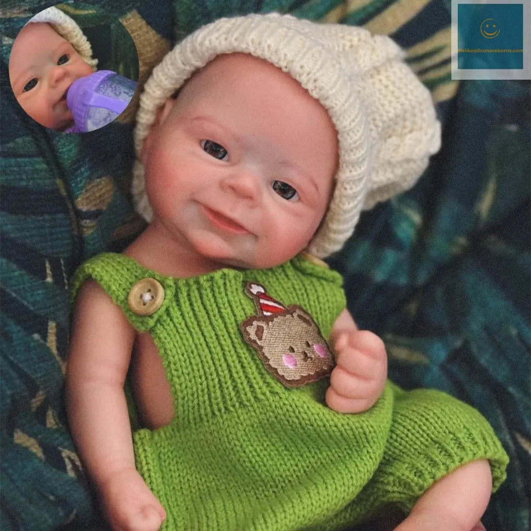 33cm Can Open Mouth Solid Bebe Reborn Girl/Boy With 3D Painted Skin Handmade Soft Touch Lifelike Realistic Newborn Doll lifelikesiliconereborns.com