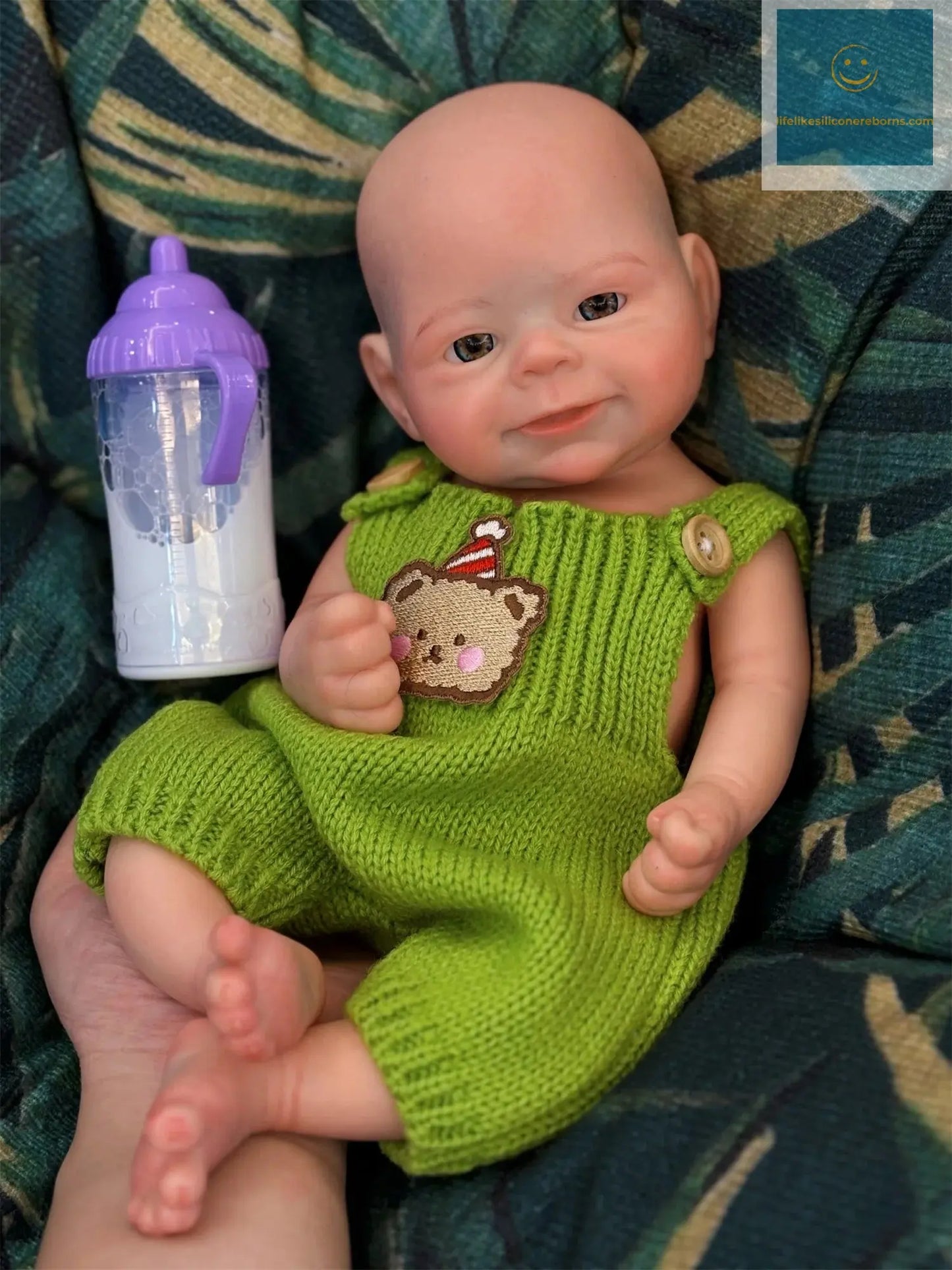 33cm Can Open Mouth Solid Bebe Reborn Girl/Boy With 3D Painted Skin Handmade Soft Touch Lifelike Realistic Newborn Doll lifelikesiliconereborns.com