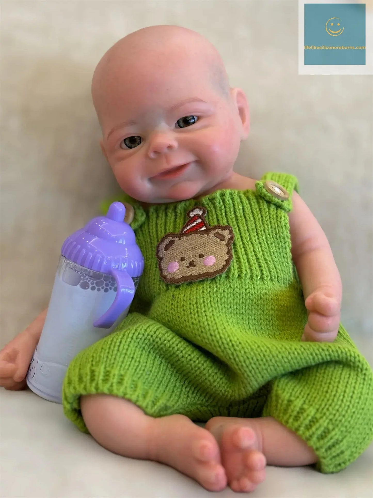 33cm Can Open Mouth Solid Bebe Reborn Girl/Boy With 3D Painted Skin Handmade Soft Touch Lifelike Realistic Newborn Doll lifelikesiliconereborns.com