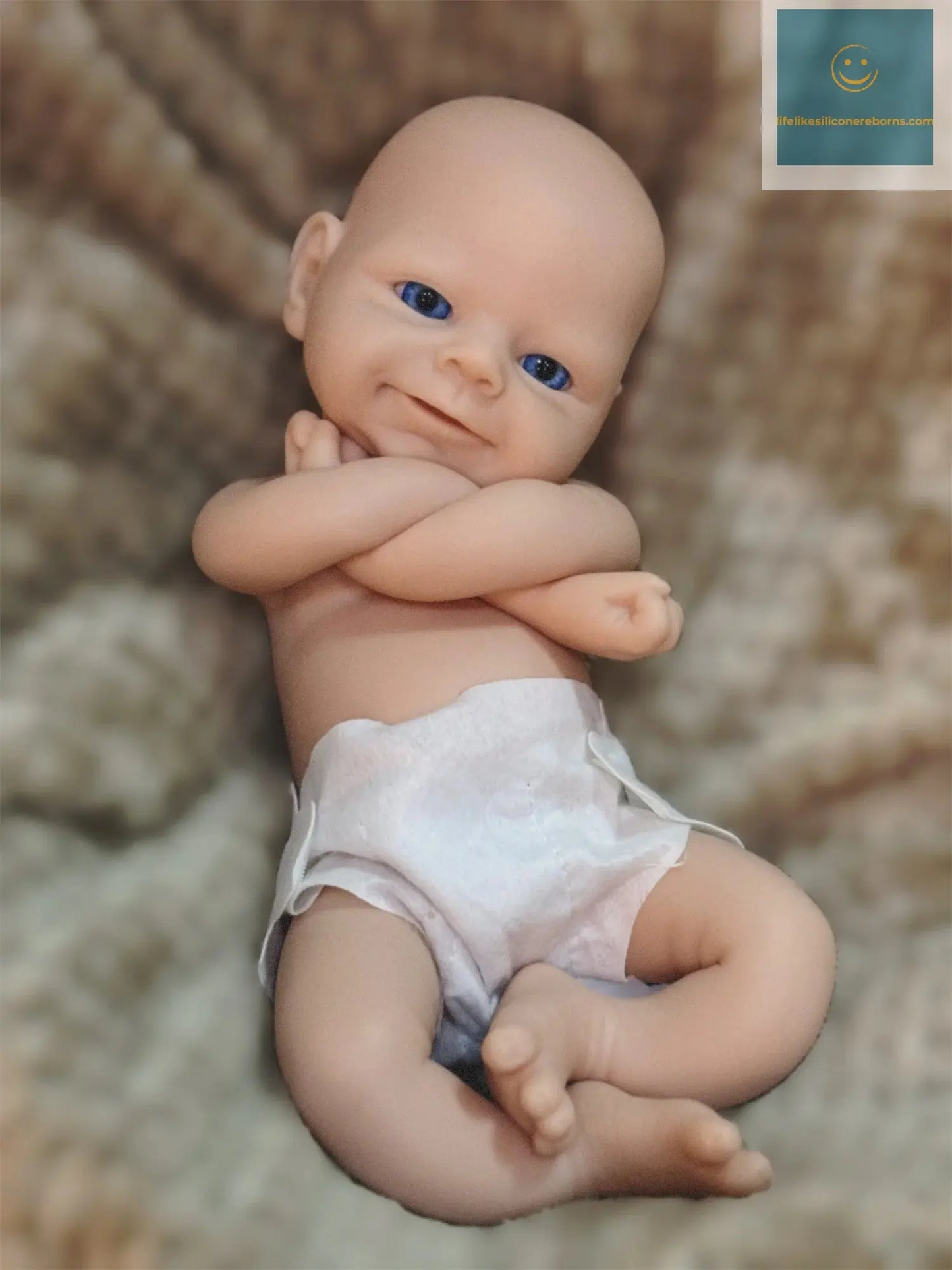 33cm Can Open Mouth Solid Bebe Reborn Girl/Boy With 3D Painted Skin Handmade Soft Touch Lifelike Realistic Newborn Doll lifelikesiliconereborns.com