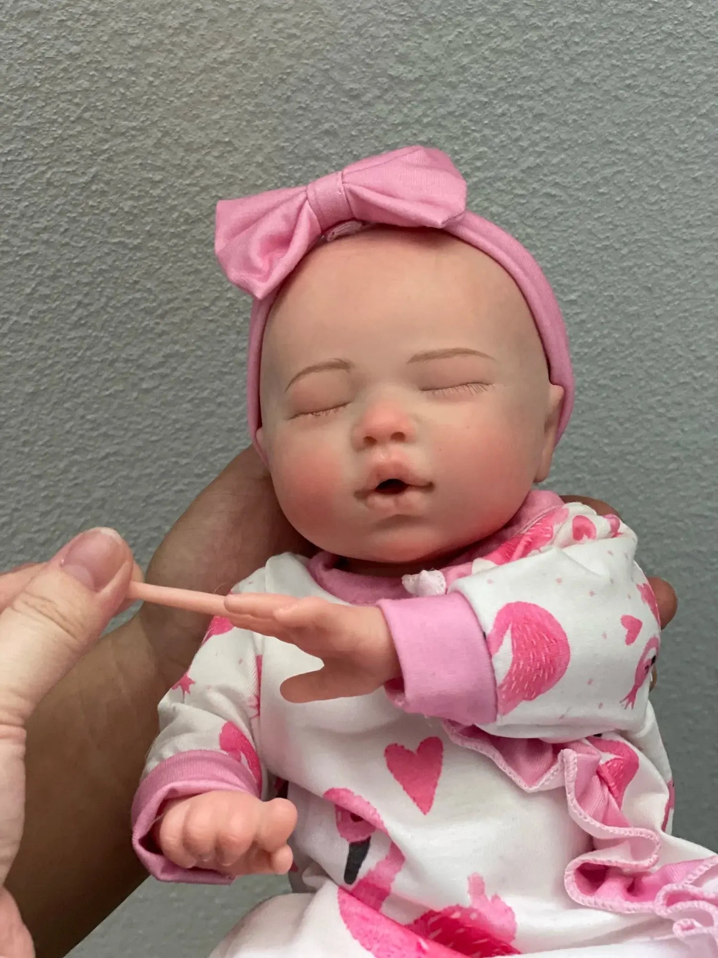35cm Close Eyes Solid Silicone Bebe Reborn Girl Can Drink and Pee Newborn Baby Girl Waterproof Lifelike Muñeca Reborn Doll lifelikesiliconereborns.com