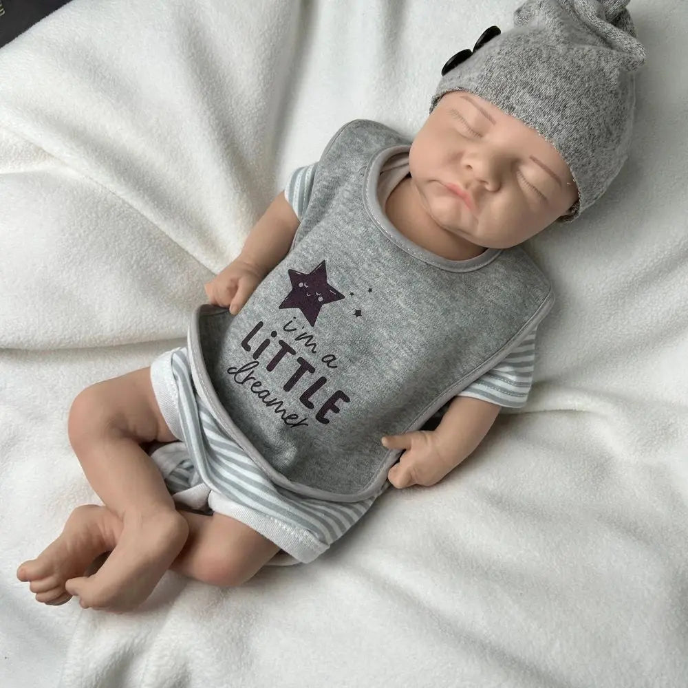 44cm Realistic Silicone Reborn Baby Boy Levi Flexible Body Lifelike Expressions Washable Dolls Providing Companionship Toy Gift lifelikesiliconereborns.com