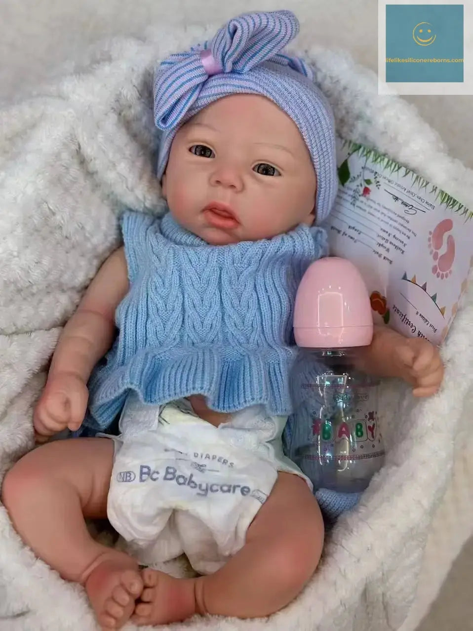 45cm Can Open Mouth & Washable Silicone Bebe Reborn Girl With Painted Skin Soft Touch Feeling Lifelike bebe reborn de silicona lifelikesiliconereborns.com