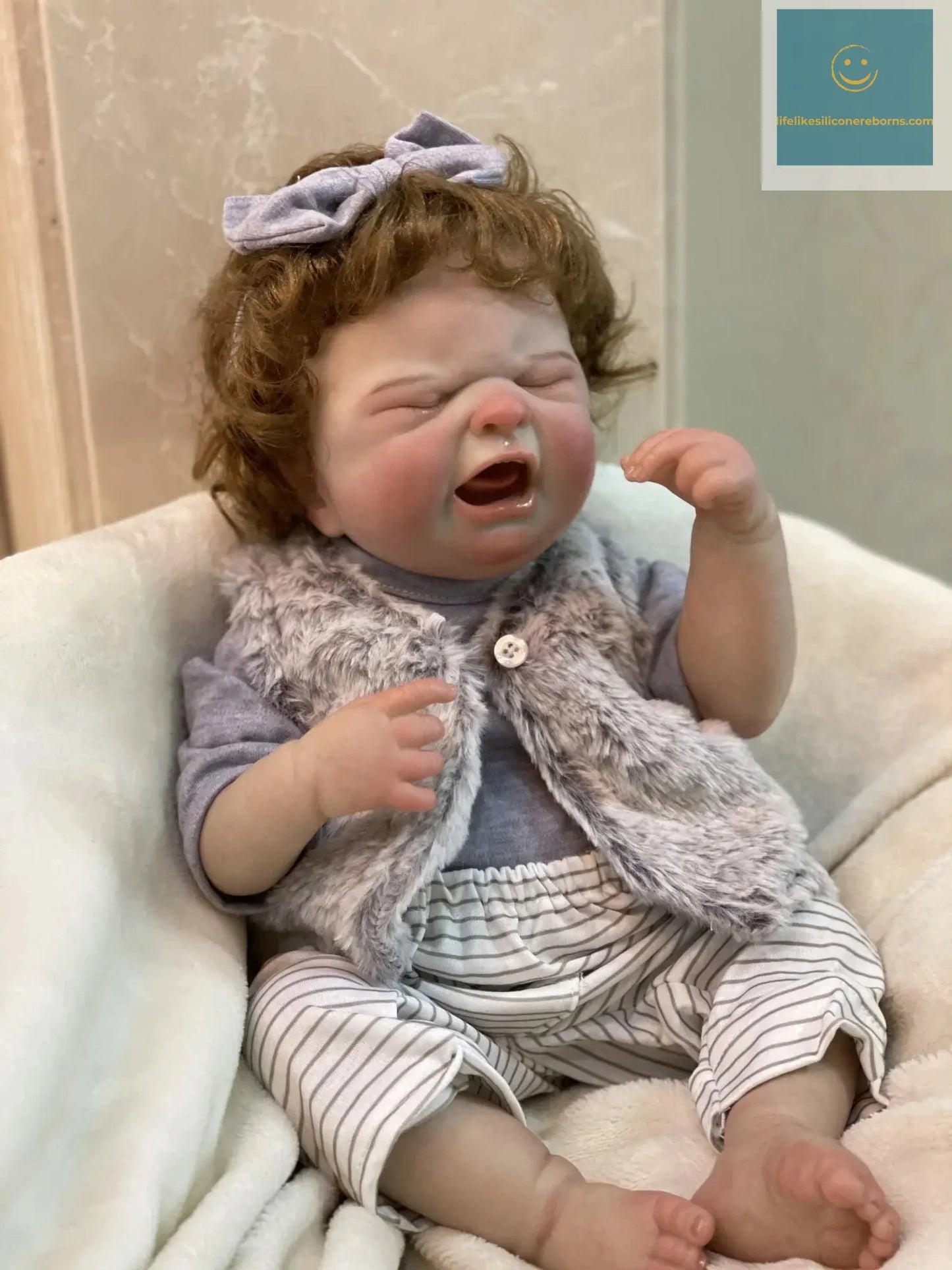 50cm Maria Bebe Reborn Girl Cuddly Full Body Silicone Vinyl Reborn Dolls With Rooted Hair 3D Paint Skin Newborn Doll lifelikesiliconereborns.com