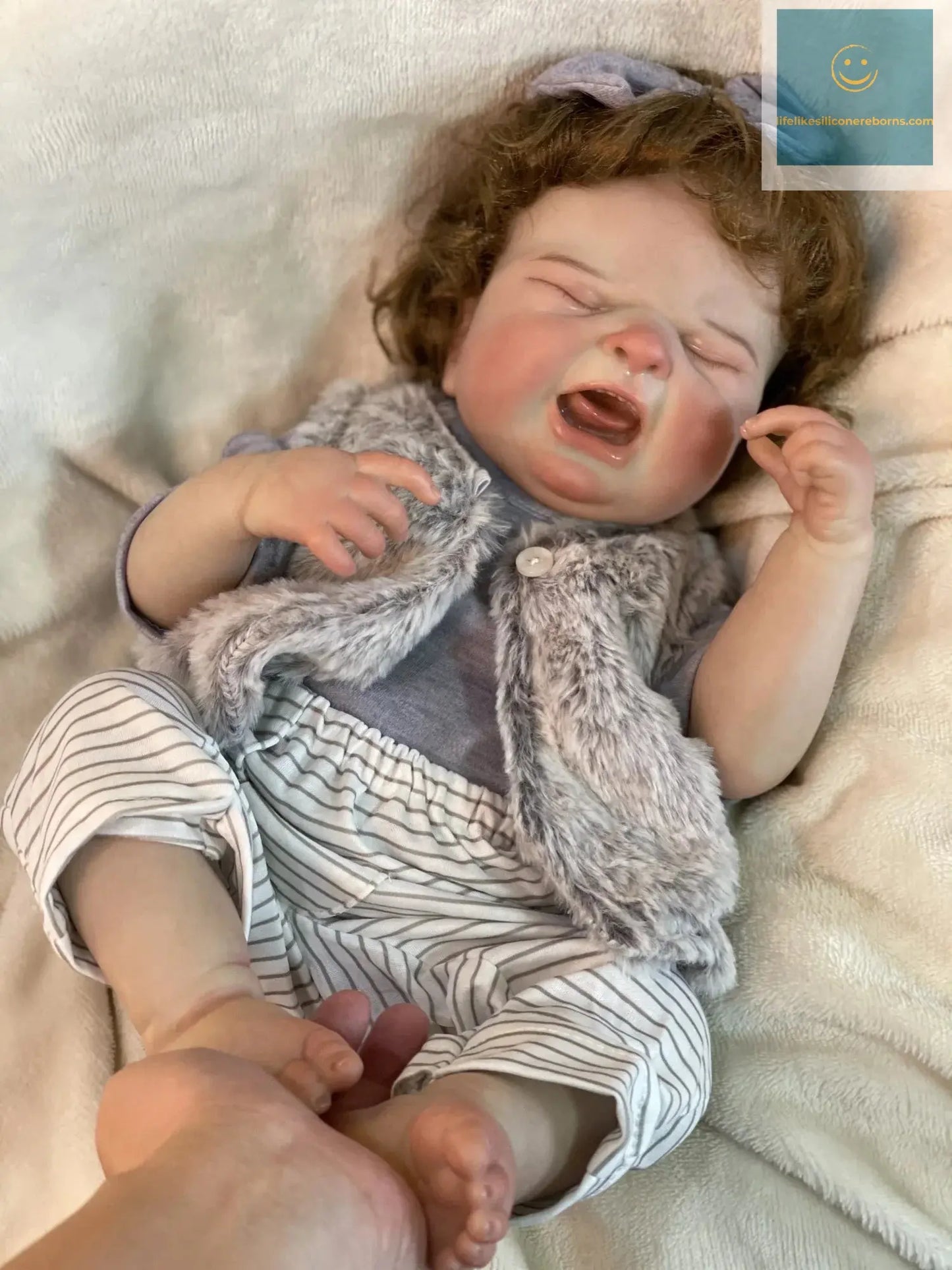 50cm Maria Bebe Reborn Girl Cuddly Full Body Silicone Vinyl Reborn Dolls With Rooted Hair 3D Paint Skin Newborn Doll lifelikesiliconereborns.com