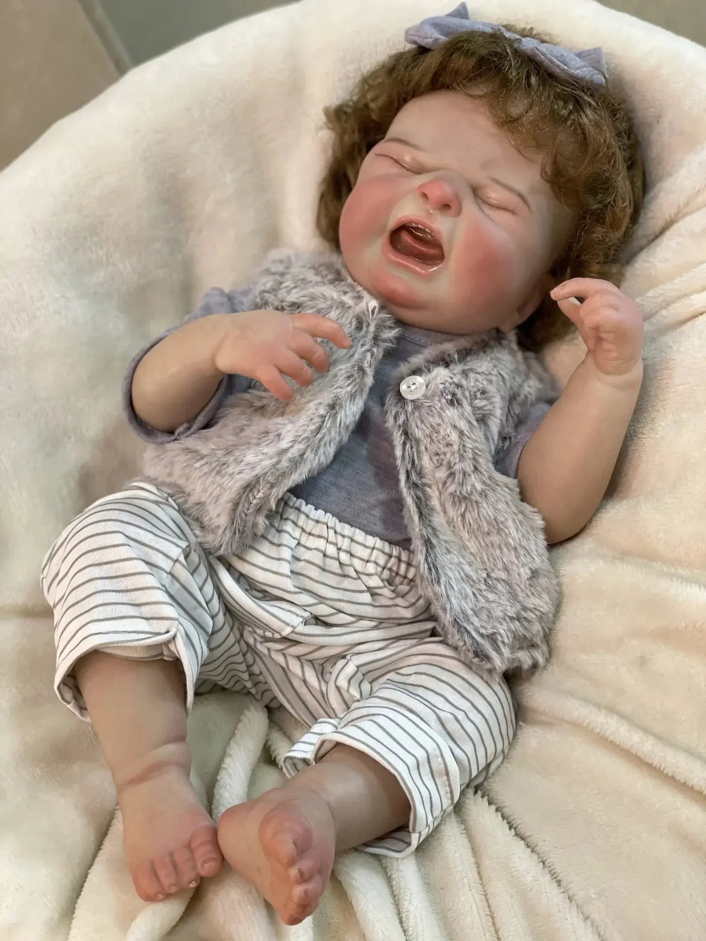 50cm Maria Bebe Reborn Girl Cuddly Full Body Silicone Vinyl Reborn Dolls With Rooted Hair 3D Paint Skin Newborn Doll lifelikesiliconereborns.com