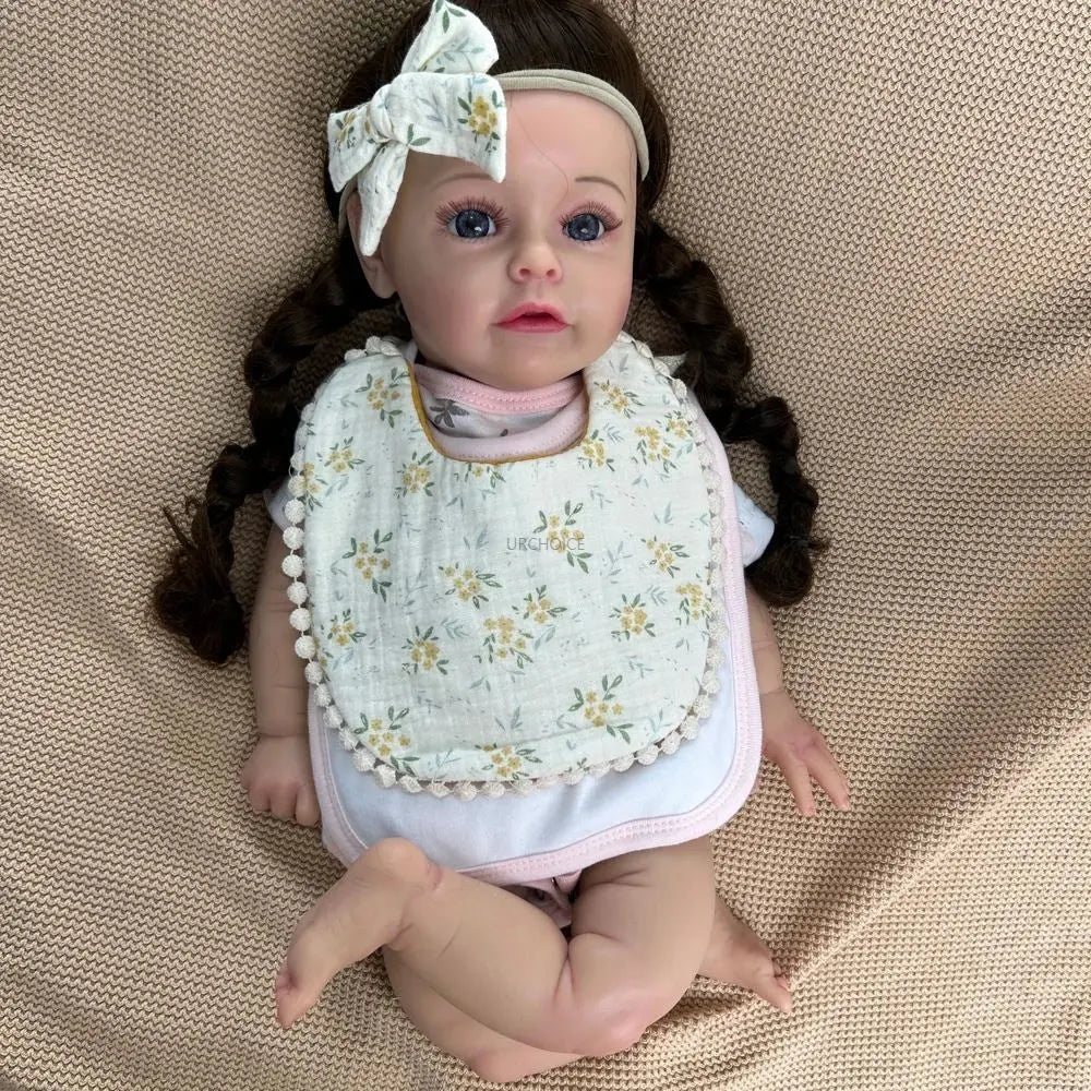 50cm Realistic Flexible Silicone Reborn Baby Girl Lifelike Details Waterproof Materials For Educational Tools Christmas Gift lifelikesiliconereborns.com