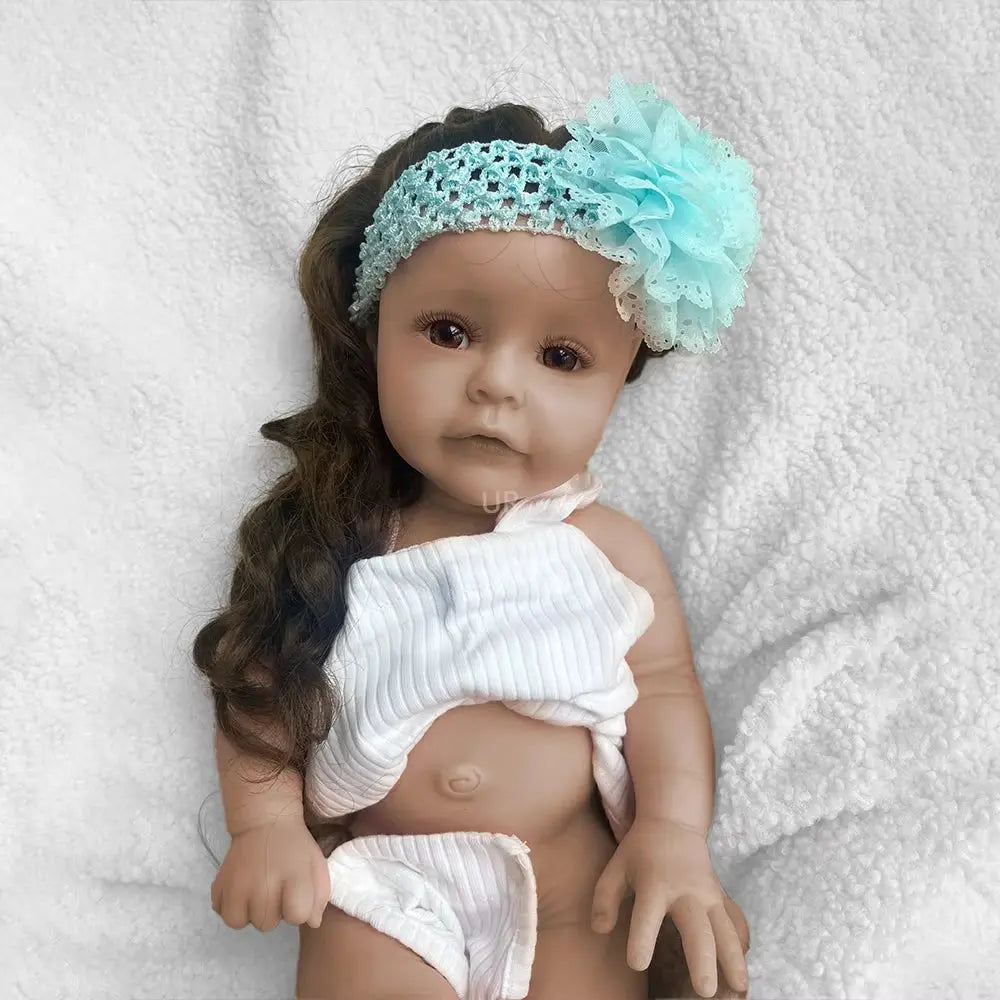 50cm Realistic Flexible Silicone Reborn Baby Girl Lifelike Details Waterproof Materials For Educational Tools Christmas Gift lifelikesiliconereborns.com