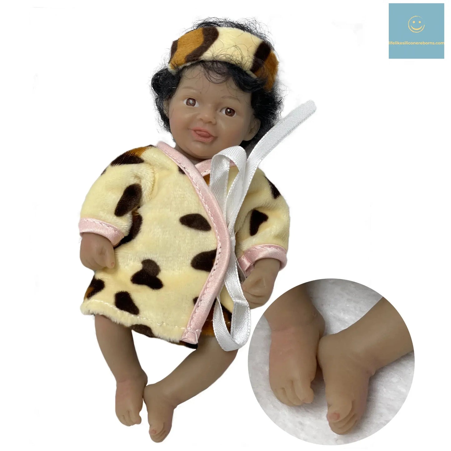 6Inch Mini Palm Full Solid Silicone Bebe Reborn Handmade Realistic Reborn Baby Dolls Lifelike Pеборн Mальчик Cпящий lifelikesiliconereborns.com