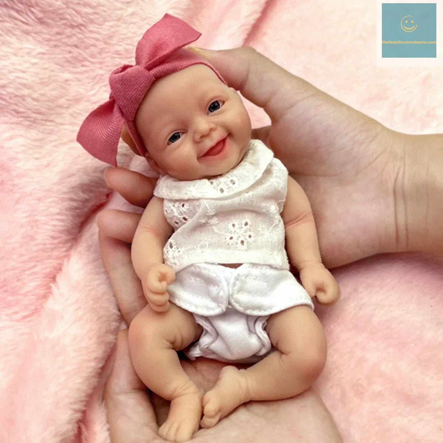 7 inch Bebe Reborn Mini High Quality Original Realistic Full Silicone Baby Reborn Dolls Miniature Babies Dolls for Kids Girl lifelikesiliconereborns.com