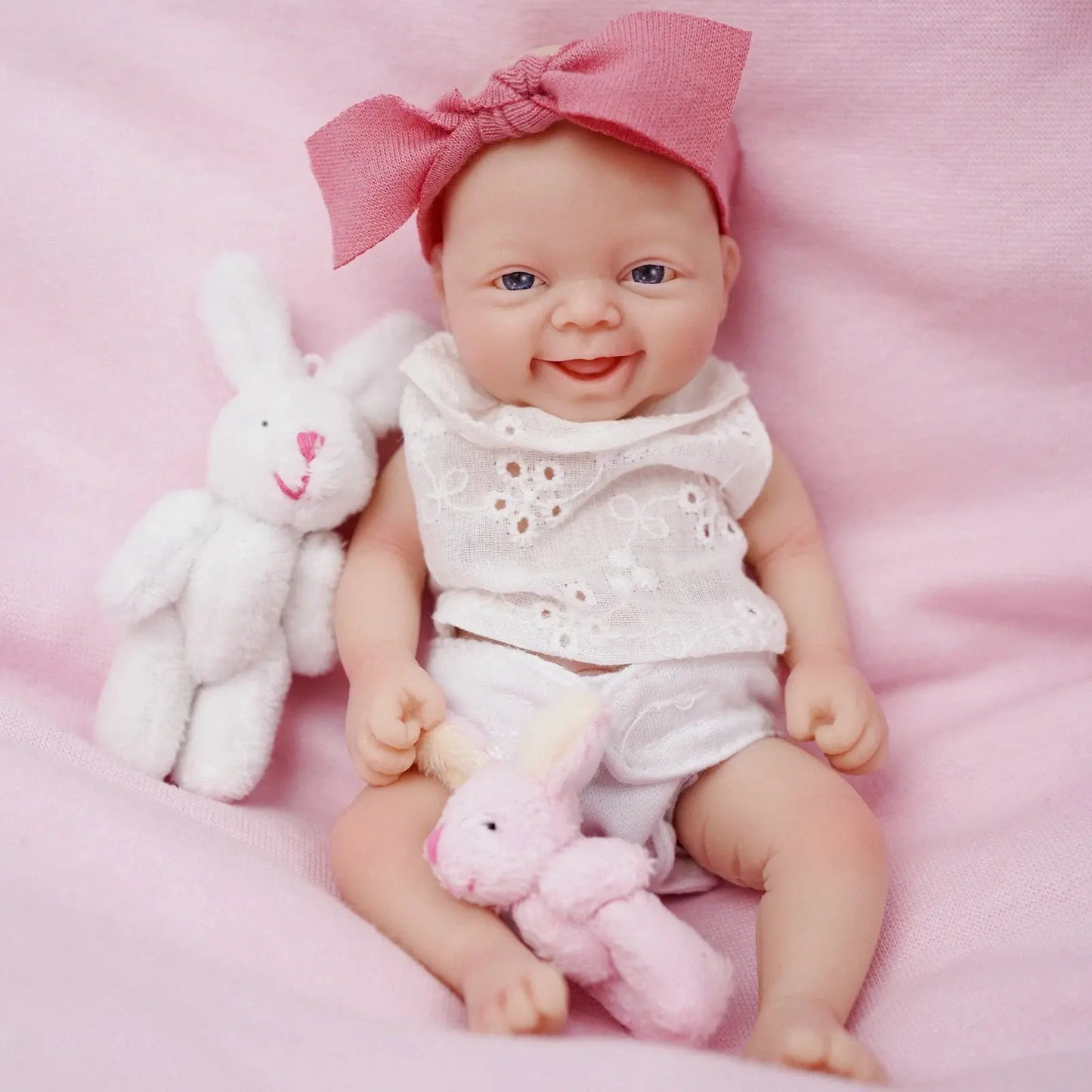 7 inch Bebe Reborn Mini High Quality Original Realistic Full Silicone Baby Reborn Dolls Miniature Babies Dolls for Kids Girl lifelikesiliconereborns.com