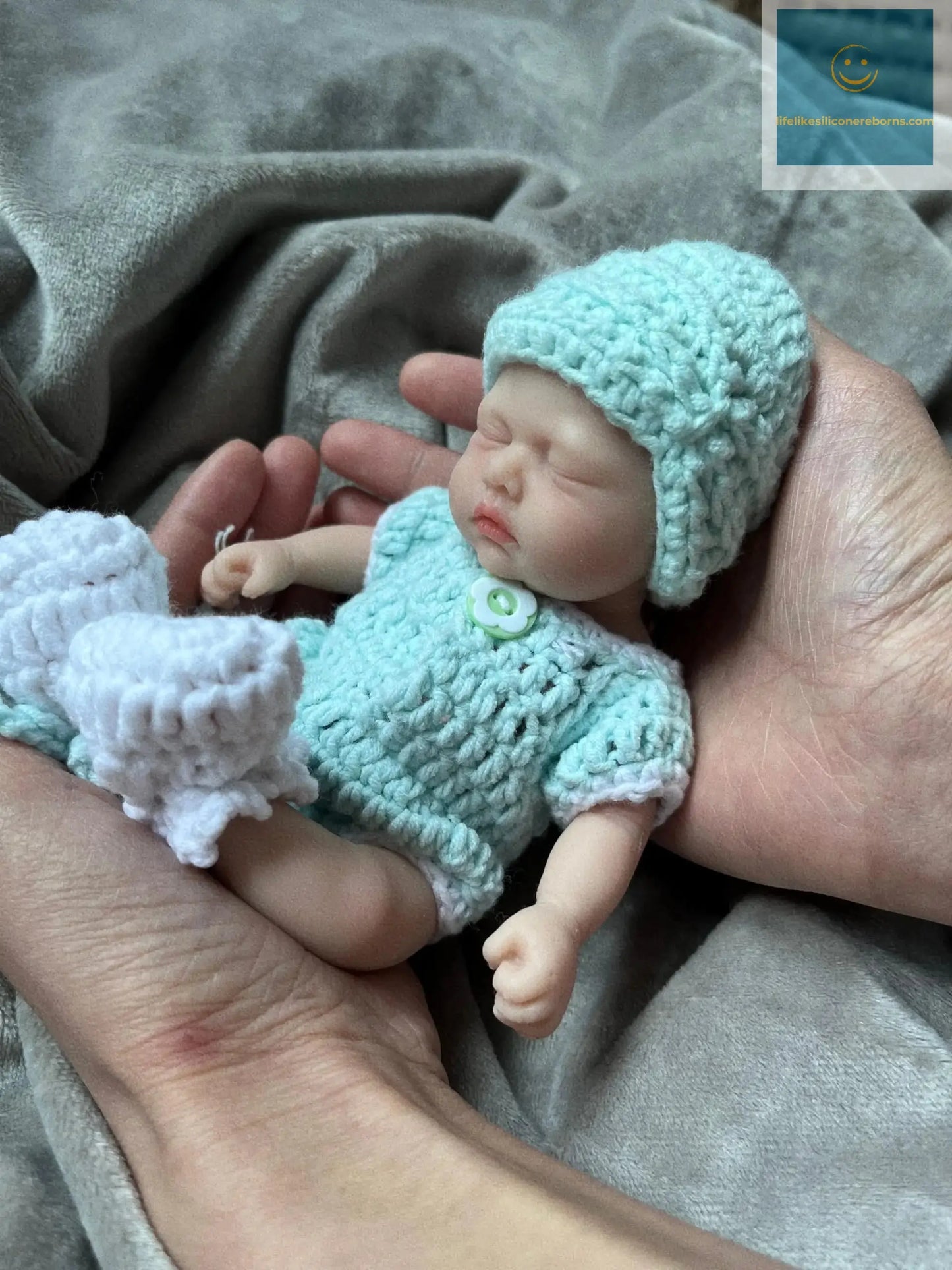 7 inch Miniature Babies Sleeping Girl Full Silicone Dolls with Feeding Accessory For Kids Christmas Gift lifelikesiliconereborns.com