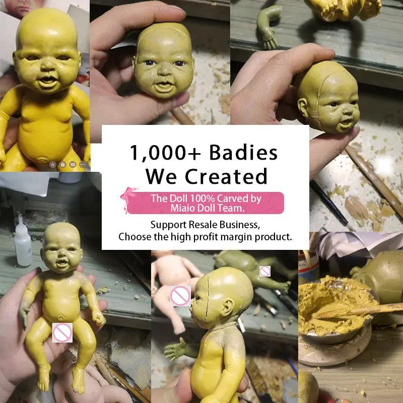 7" Micro Preemie Full Body Silicone Baby Adorkable Doll "Henry"and "Zoe"Lifelike Mini Reborn Doll Surprice Children Anti-Stress lifelikesiliconereborns.com