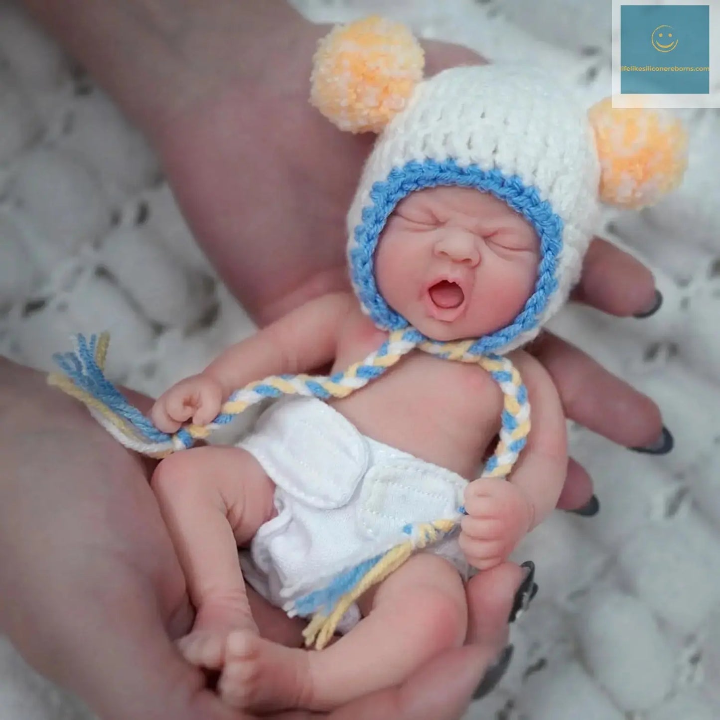 7inch Full Body Silicone Baby Dolls Boy,Mini Realistic Newborn Baby Doll Real Life Miniature Baby Doll with Feeding Accessories lifelikesiliconereborns.com