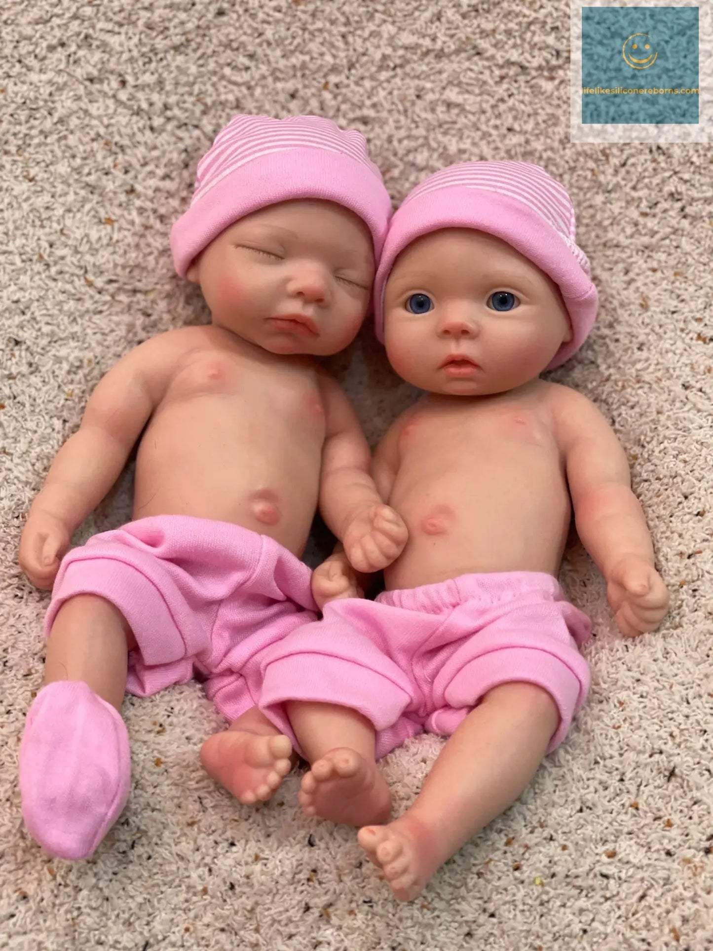 8styles/26cm Open and Close Eyes Cute Soft Full Body Solid Silicone Girl 3D Painted Skin Lifelike Real Corpo De Silicone Doll lifelikesiliconereborns.com