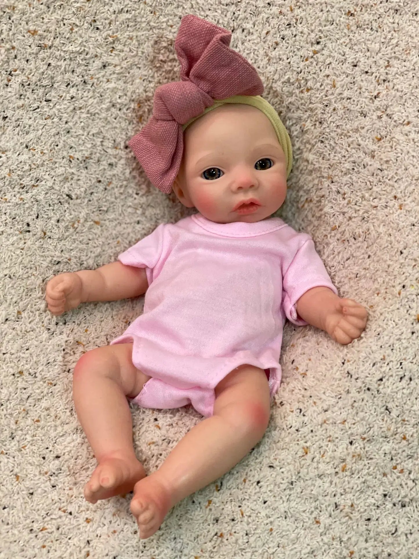 8styles/26cm Open and Close Eyes Cute Soft Full Body Solid Silicone Girl 3D Painted Skin Lifelike Real Corpo De Silicone Doll lifelikesiliconereborns.com