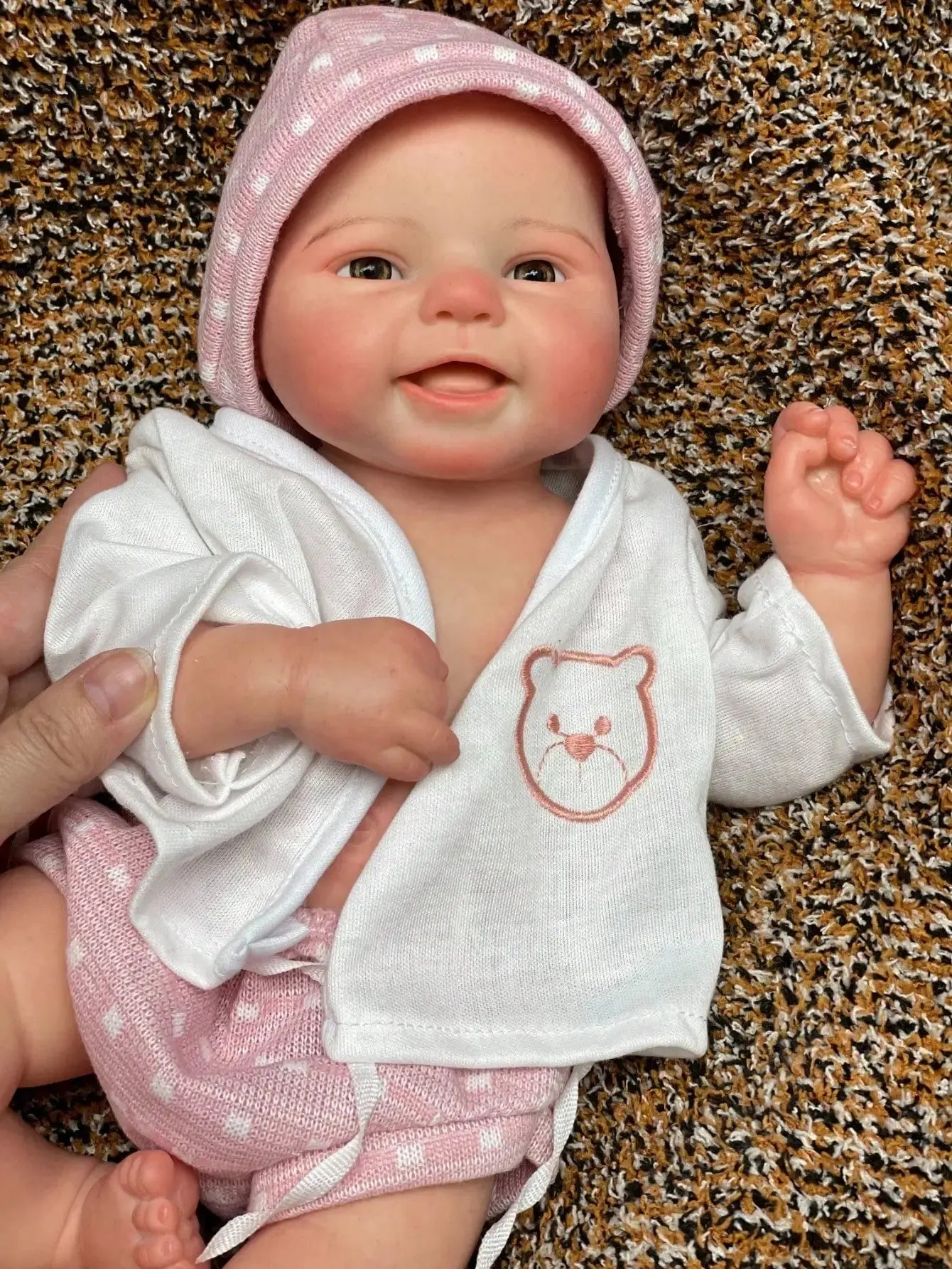 Aizwa1 16 Inch Realistic Newborn Bebe Emmy | Handmade Solid Silicone Reborn Girl | Soft-Touch Doll lifelikesiliconereborns.com