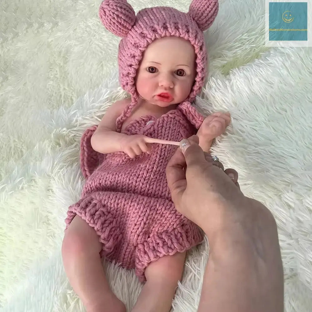 Baby toy Full platinum silicone Flexible 17 Inch Full Body Soft newborn Girl Diy Reborn Handmade Africa girl doll collection lifelikesiliconereborns.com
