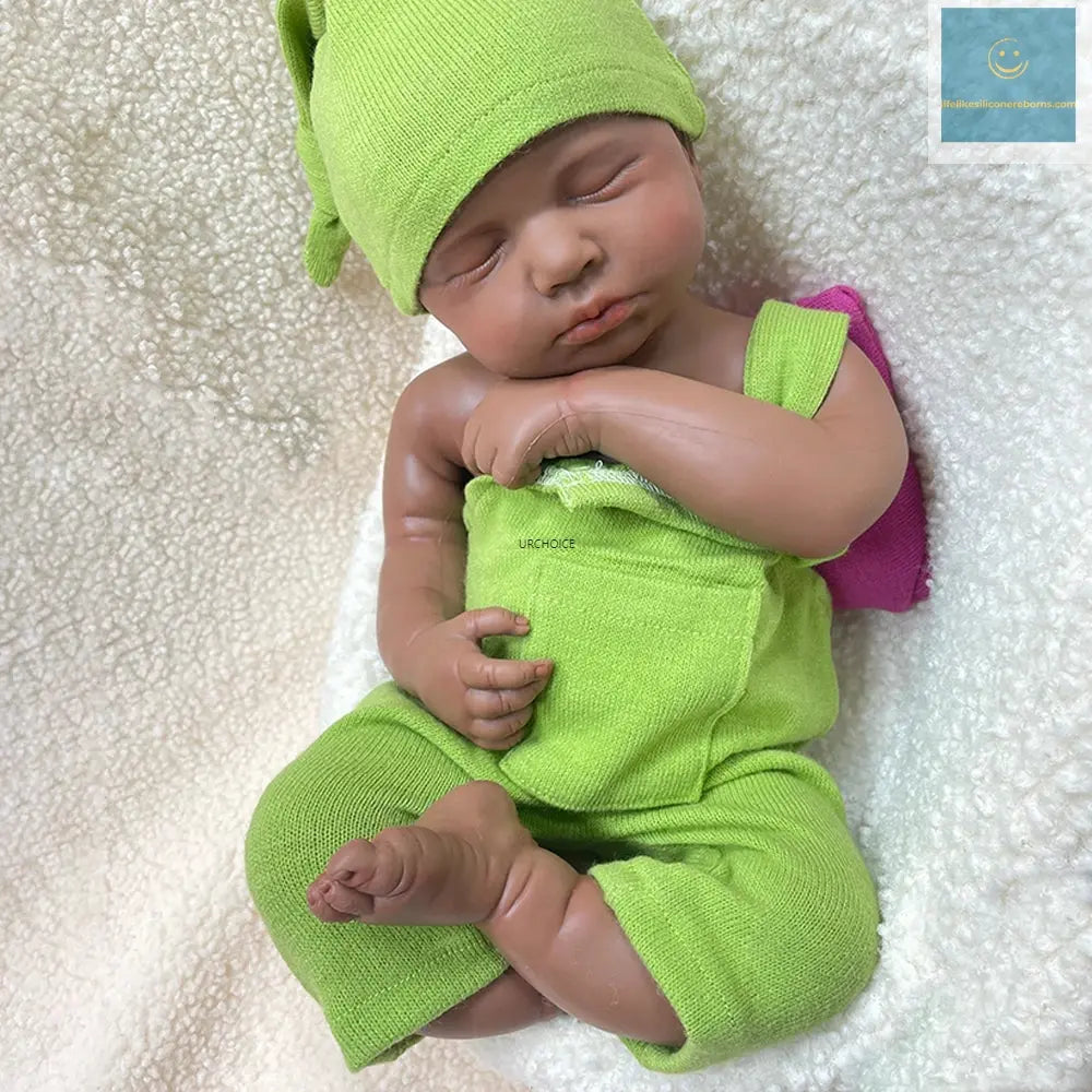 Collectible 20Inch Silicone Reborn African Baby Doll Hand-Painted Bebe Girl/Boy for Display & Parenting Practice Kids Toy lifelikesiliconereborns.com