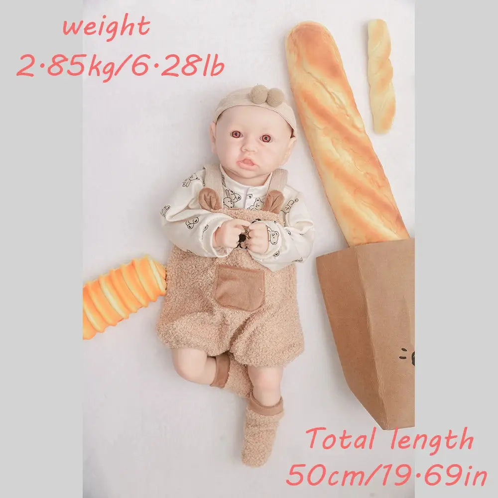 Collection 19.7-inch Rebirth Baby Girl 2.85kg Real Newborn Proportion Open Eyes, Open Mouth, Smile Three Links lifelikesiliconereborns.com