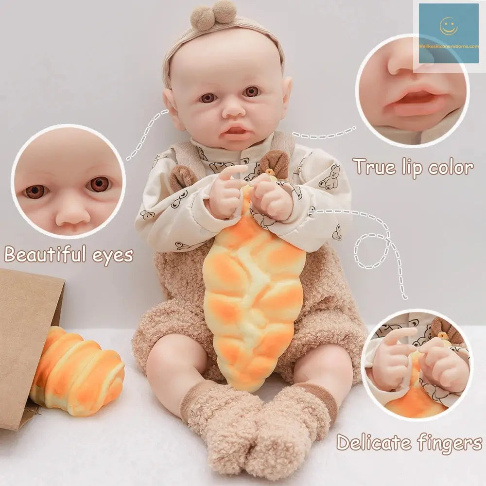 Collection 19.7-inch Rebirth Baby Girl 2.85kg Real Newborn Proportion Open Eyes, Open Mouth, Smile Three Links lifelikesiliconereborns.com