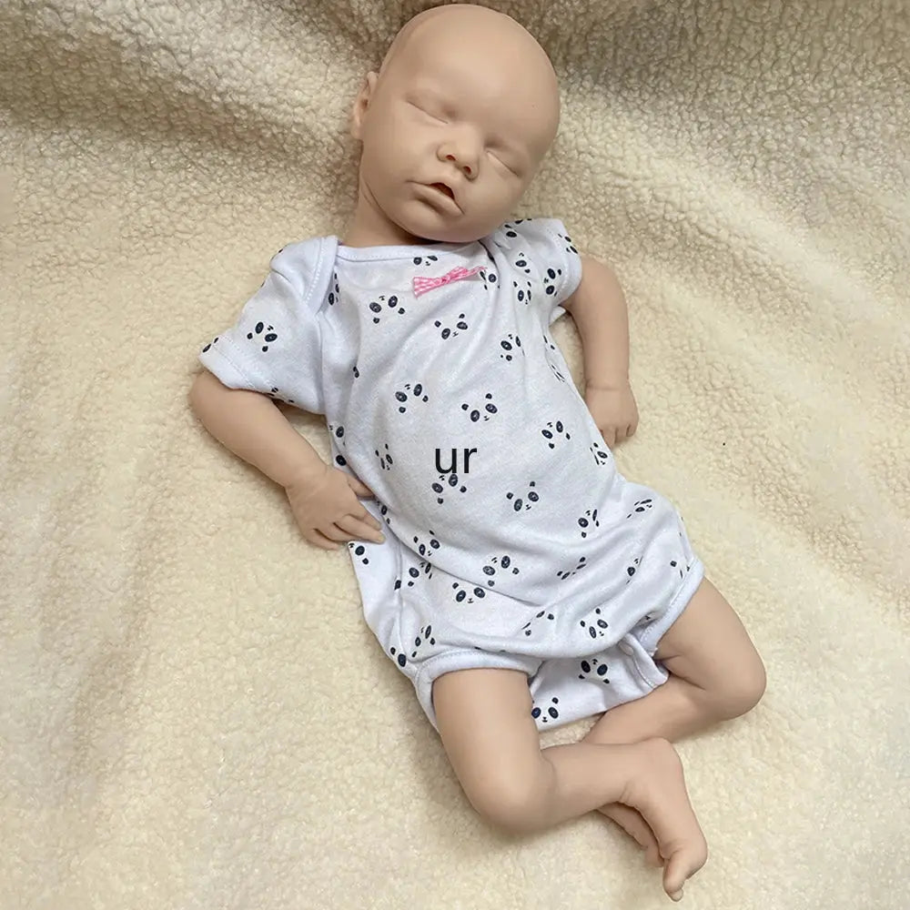 DIY Unpainted Realistic Silicone Reborn Baby Girl 18Inch Weighted Blank Doll for Painter Collector Customized Toys lifelikesiliconereborns.com