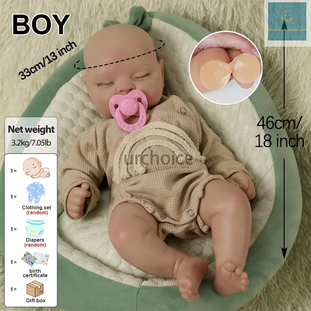 Fake Sleeping Silicone Reborn Baby Boy Newborn Doll Cute Floppy Faces Peaches Boy Pinachable Strechy Lifelike Doll For Kids Toy lifelikesiliconereborns.com