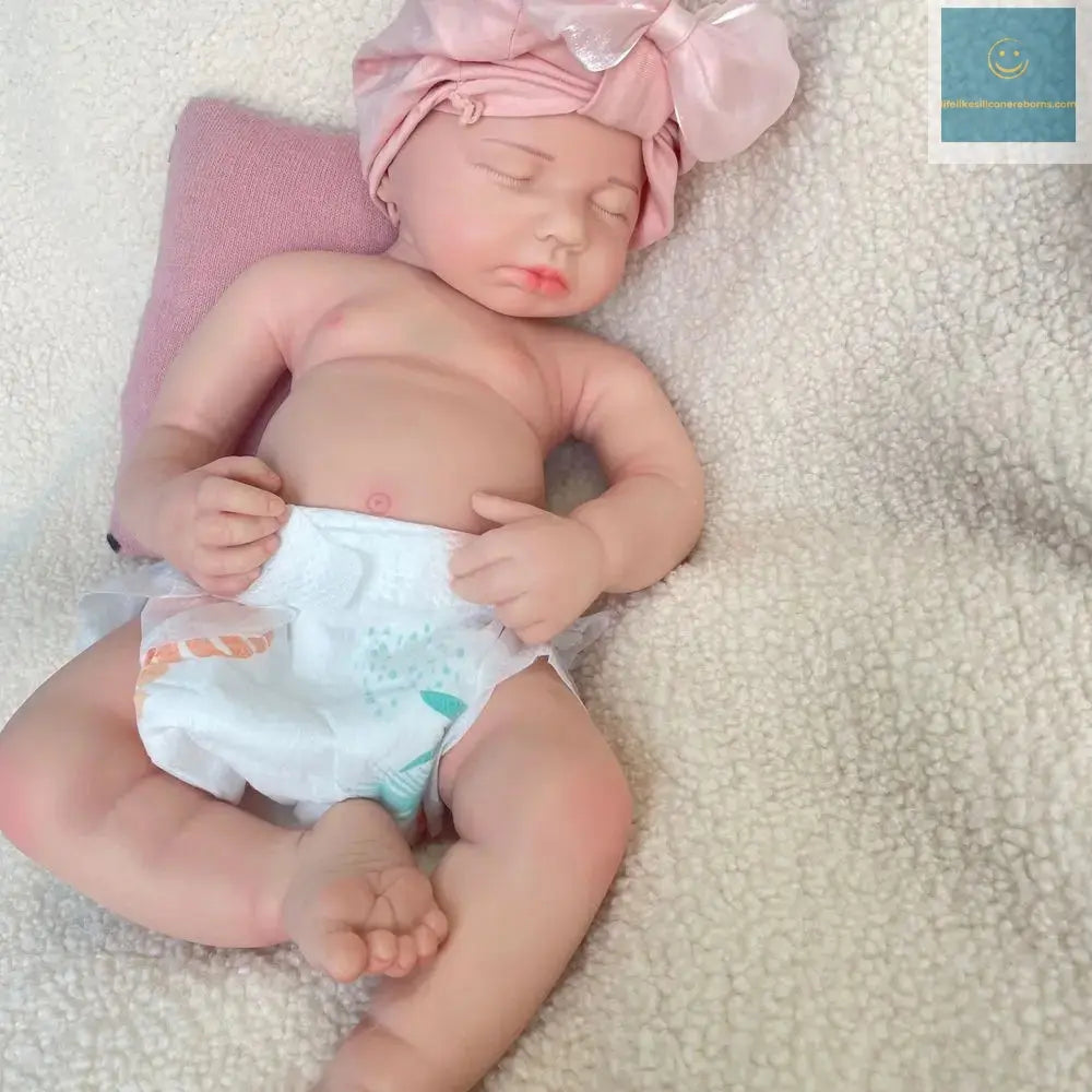 Full Body Silicone Reborn Baby Girl Loulou 20Inch 1:1 Lifelike Silicone Bebe Washable Newborn Dolls for Kids Teaching lifelikesiliconereborns.com
