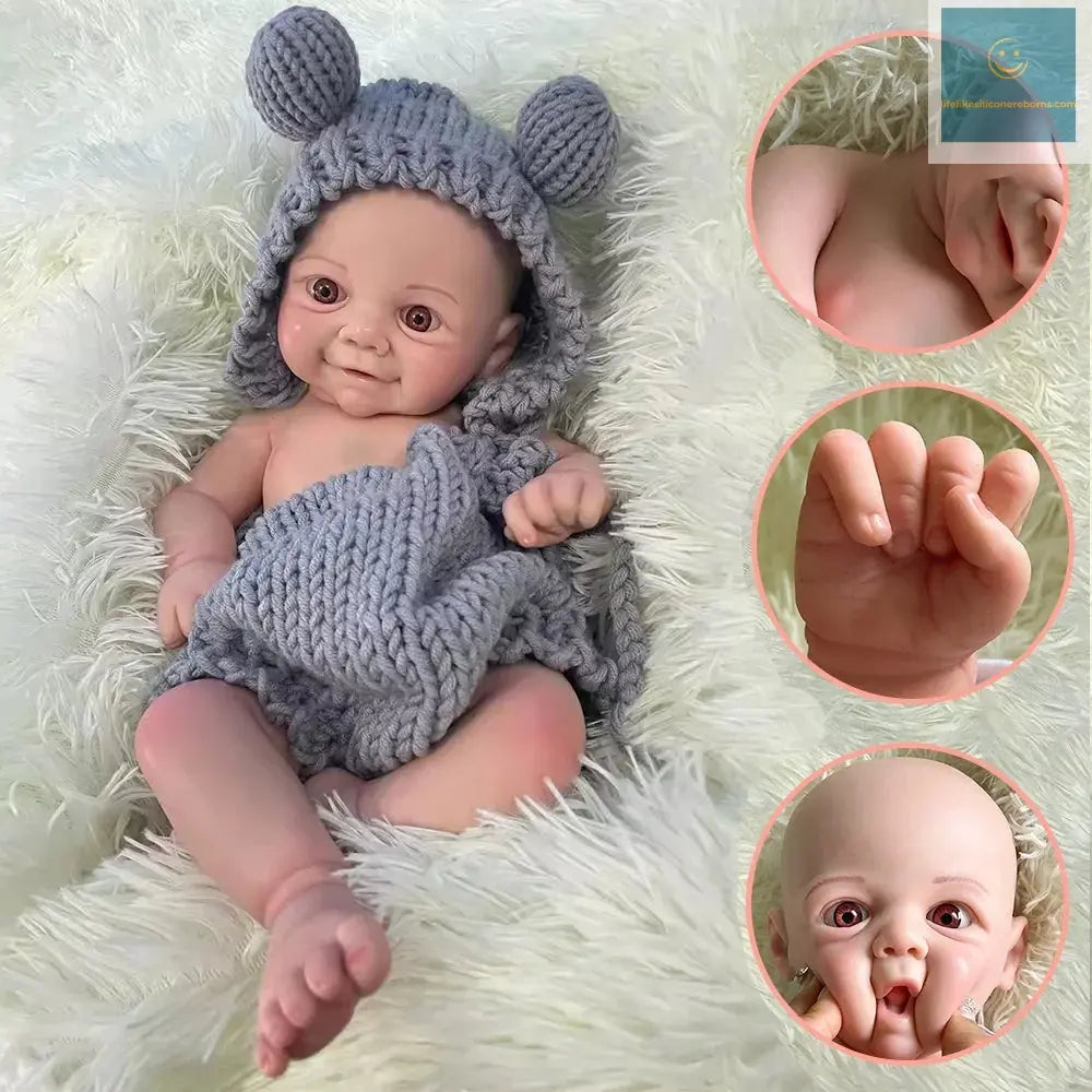 Full Body Silicone Soft 18 Inch Lifelike Silicone Reborn Baby Girl Handmade Newborn Waterproof Bebe for Spiritual Support Gift lifelikesiliconereborns.com