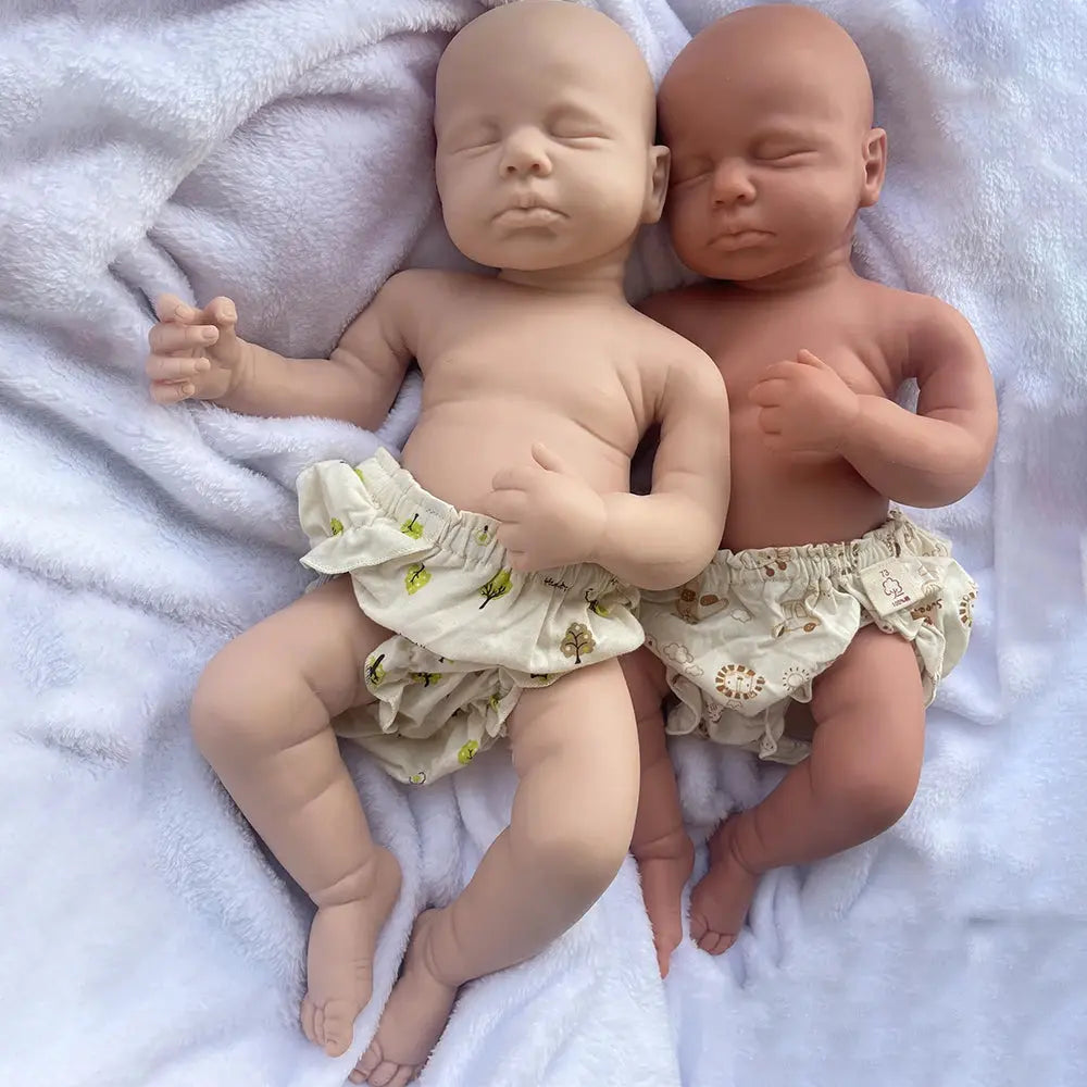 Full Solid Platinum Silicone Newborn Baby Girl Doll LouLou Washable Sleeping Painted 50cm Realistic Soft Weighted Reborn Baby lifelikesiliconereborns.com