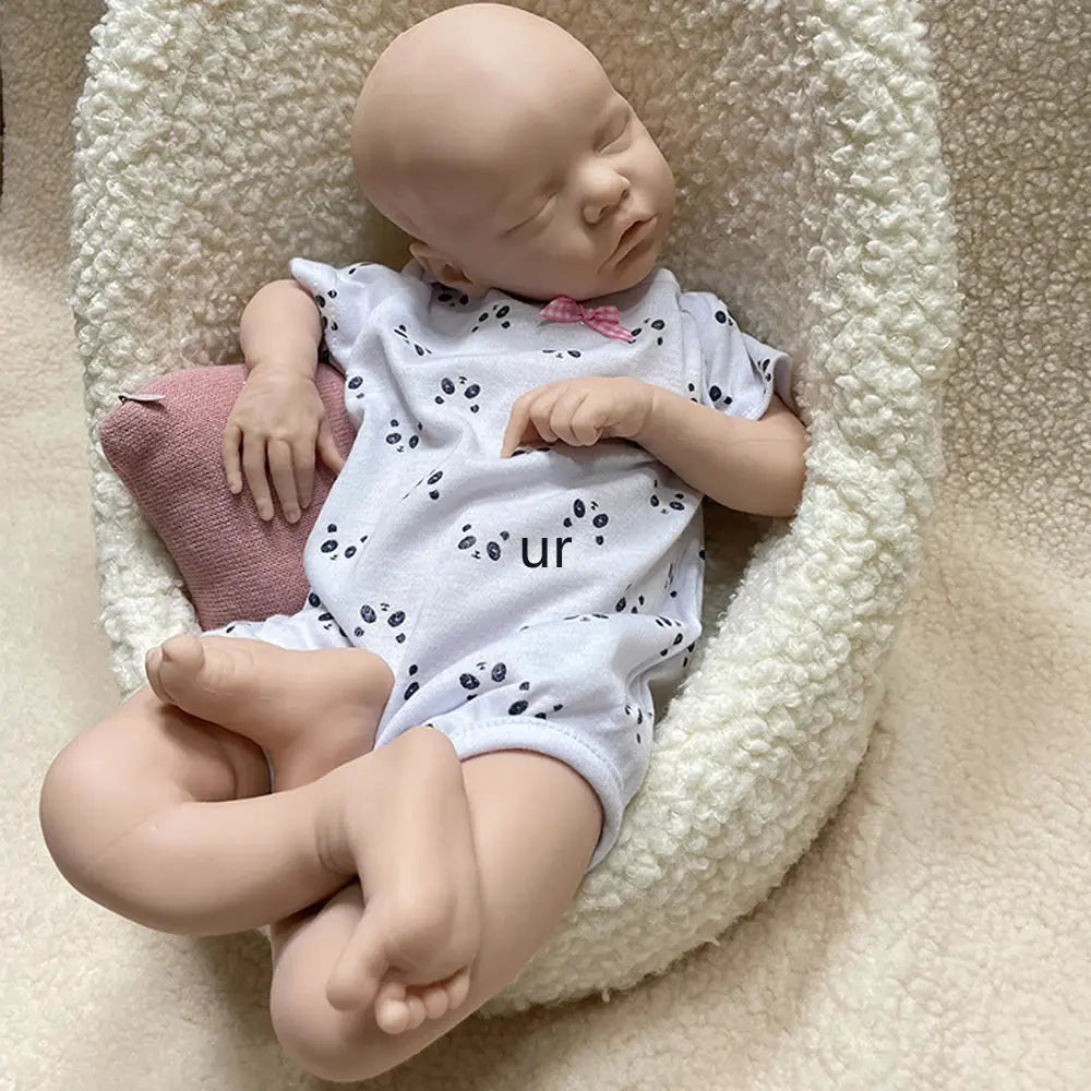 Handmade 17Inch Realistic Details & Poseable Limbs Silicone Reborn Baby Girl Doll for Artistic Use Collectibles Kids Toy lifelikesiliconereborns.com