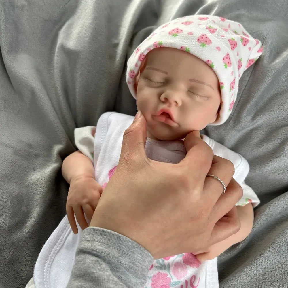 Handmade 17Inch Realistic Details & Poseable Limbs Silicone Reborn Baby Girl Doll for Artistic Use Collectibles Kids Toy lifelikesiliconereborns.com