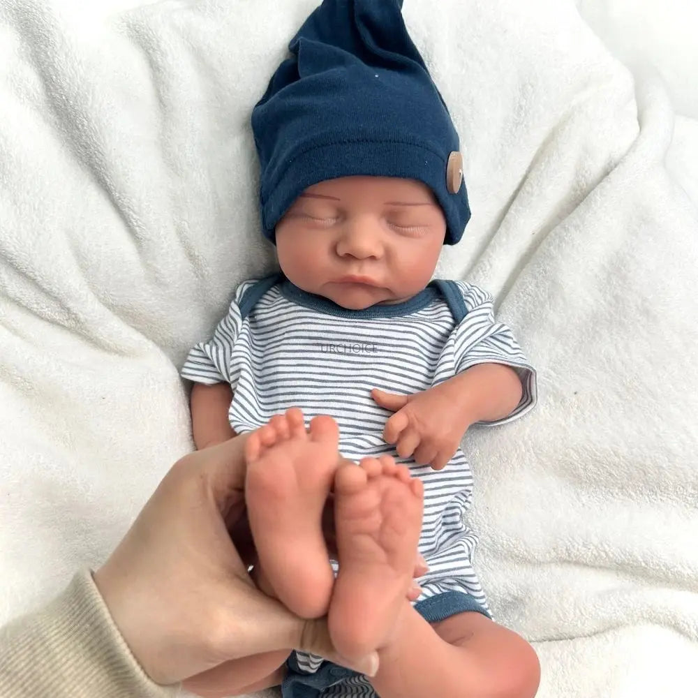 Handmade 18Inch Lifelike Details Flexible Silicone Reborn Baby Boy Weighted Newborn Doll for Healing Accompany Parents lifelikesiliconereborns.com